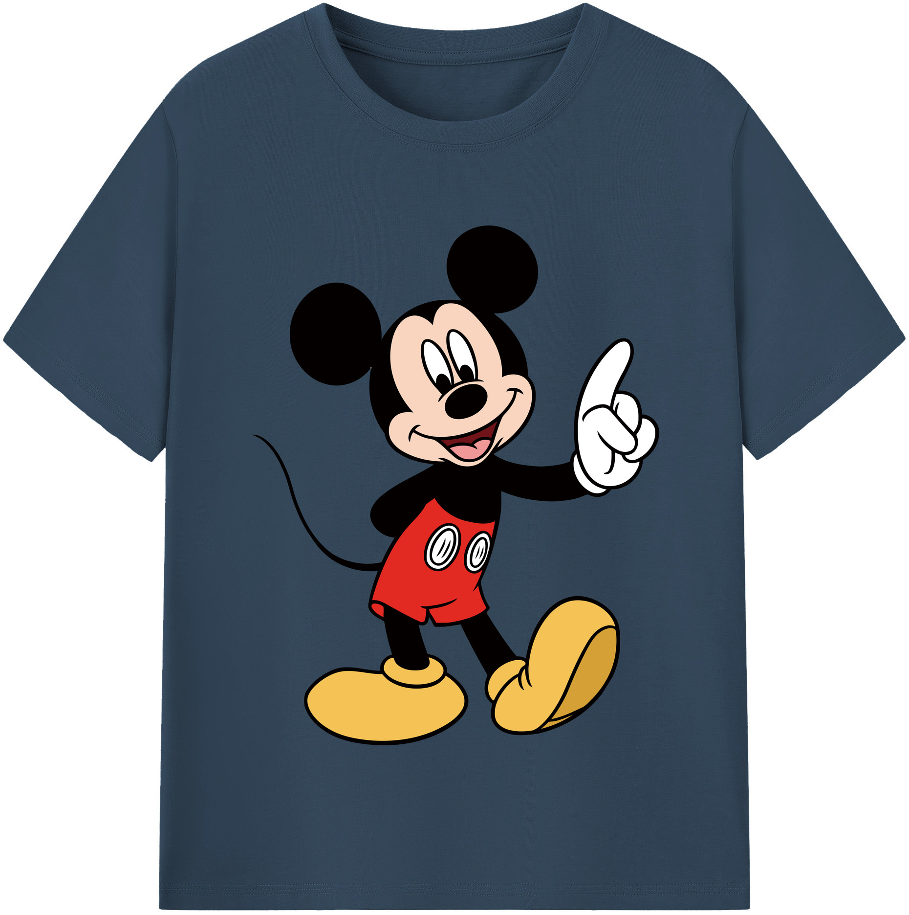 （画像用） ミッキーマウス Mickey Mouse 綿100％半袖Tシャツ（フロントプリント）