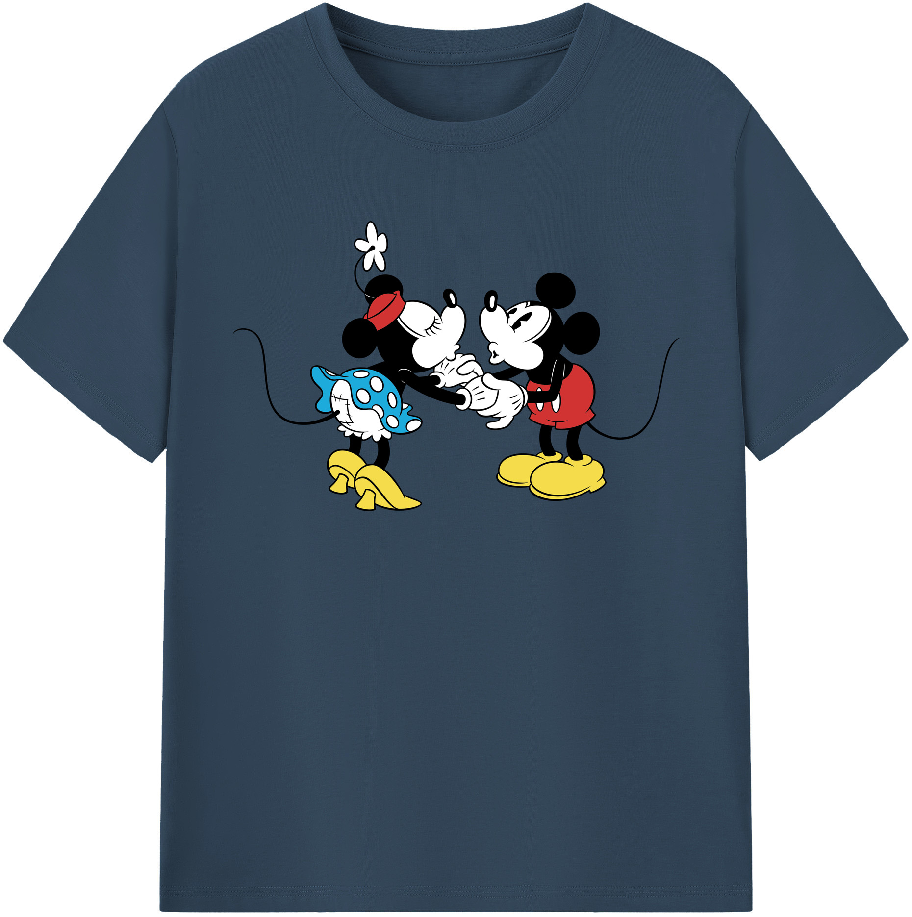（画像用） ミッキーマウス Mickey Mouse 綿100％半袖Tシャツ（フロントプリント）