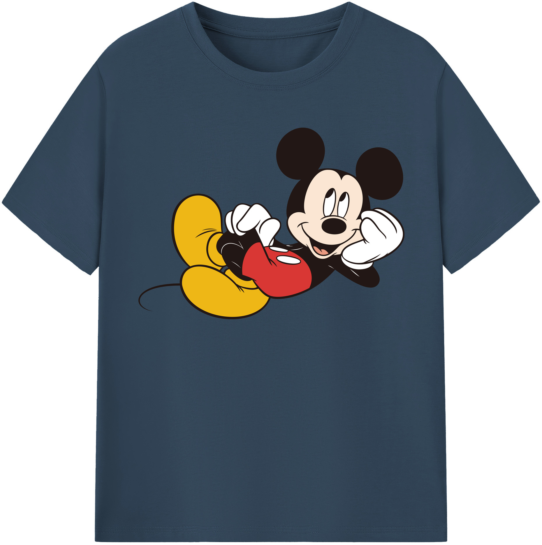（画像用） ミッキーマウス Mickey Mouse 綿100％半袖Tシャツ（フロントプリント）