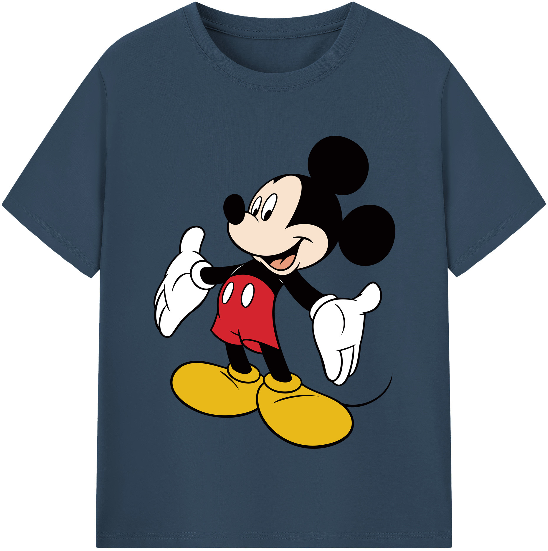 （画像用） ミッキーマウス Mickey Mouse 綿100％半袖Tシャツ（フロントプリント）