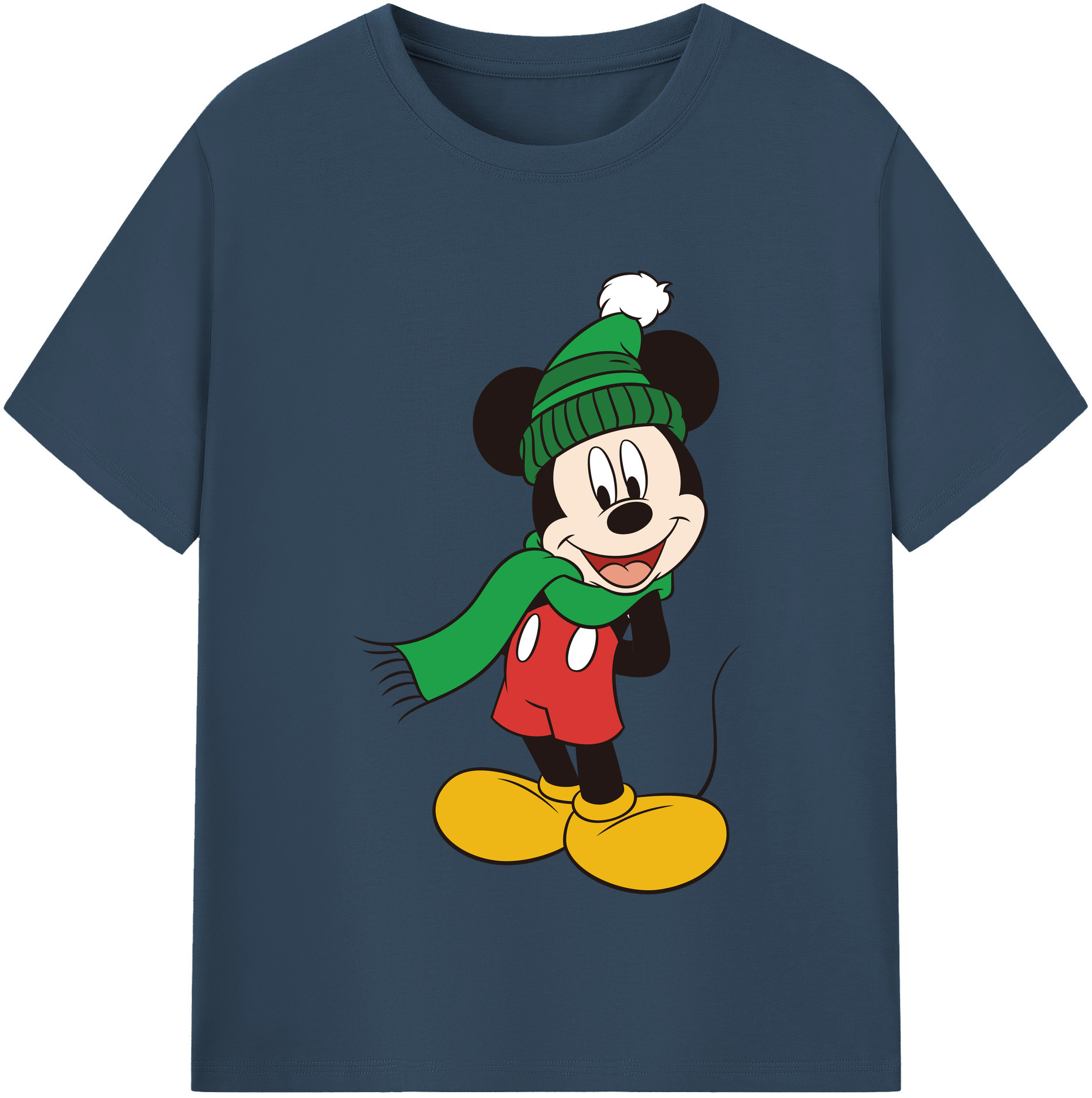 （画像用） ミッキーマウス Mickey Mouse 綿100％半袖Tシャツ（フロントプリント）