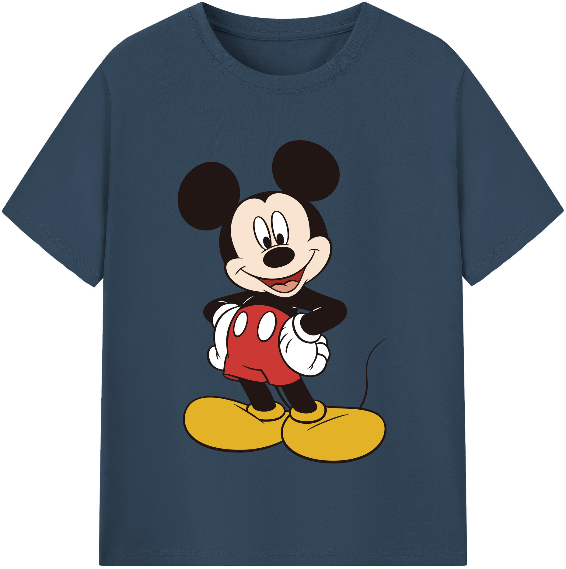 （画像用） ミッキーマウス Mickey Mouse 綿100％半袖Tシャツ（フロントプリント）