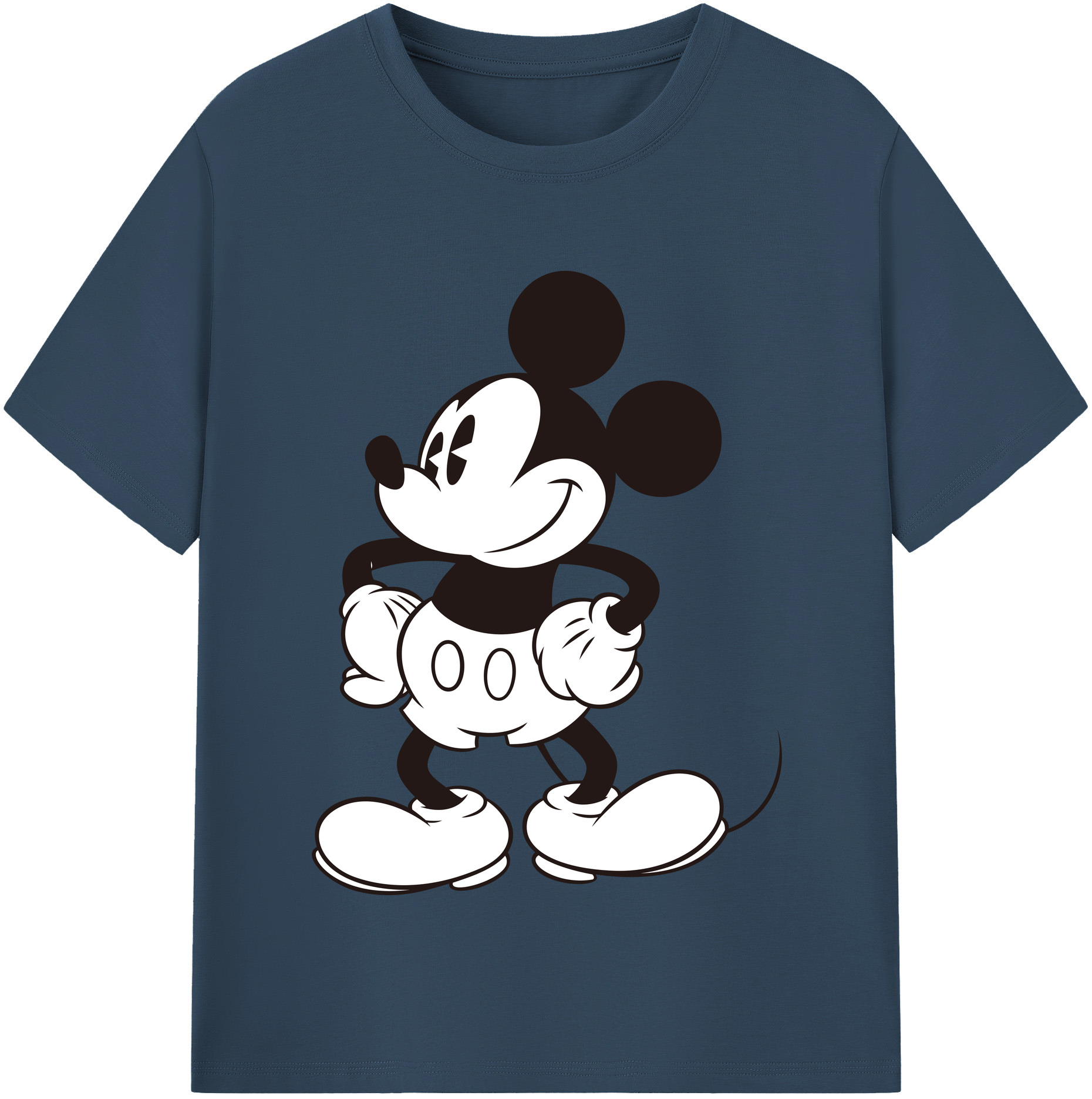 （画像用） ミッキーマウス Mickey Mouse 綿100％半袖Tシャツ（フロントプリント）