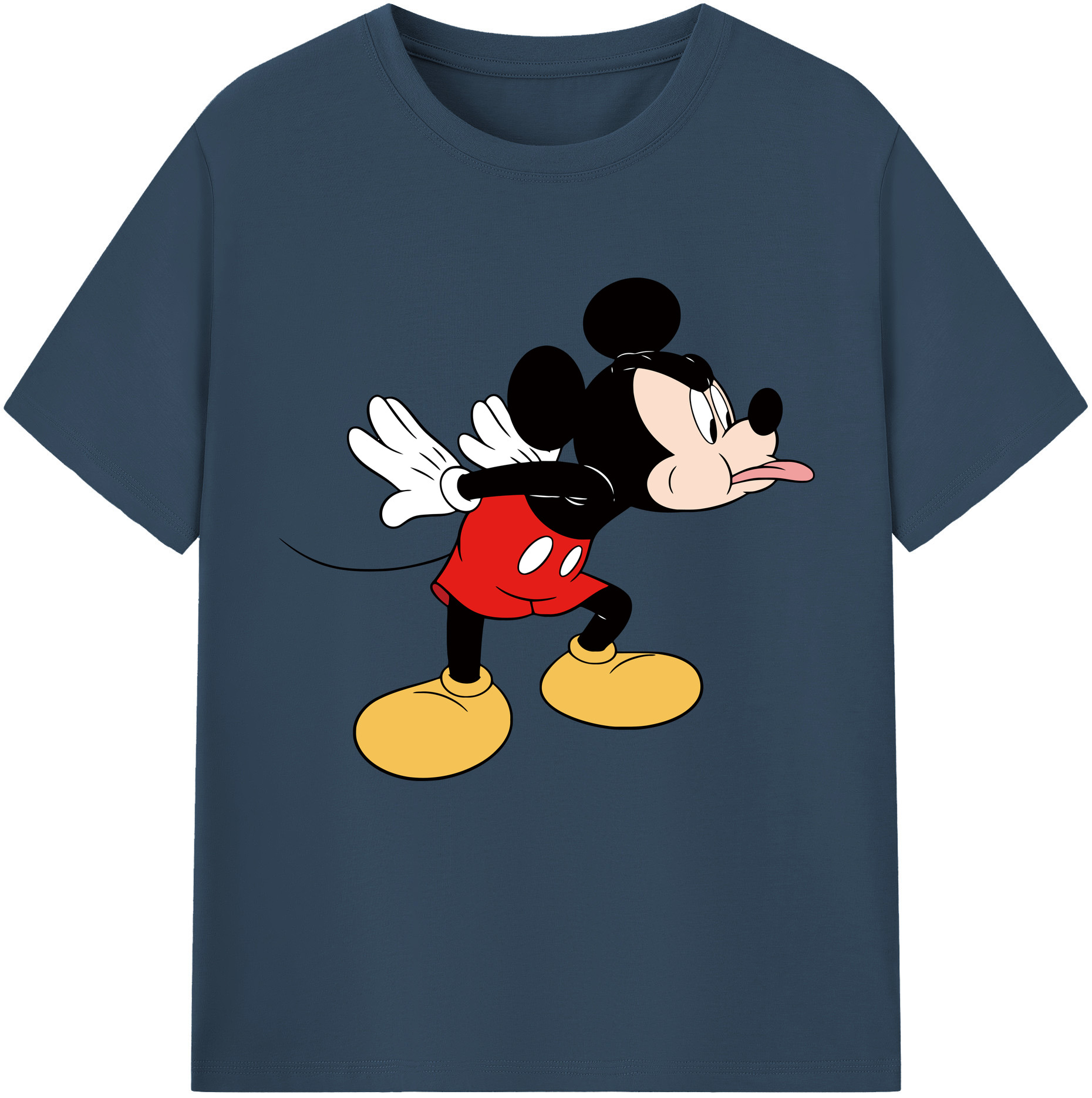 （画像用） ミッキーマウス Mickey Mouse 綿100％半袖Tシャツ（フロントプリント）