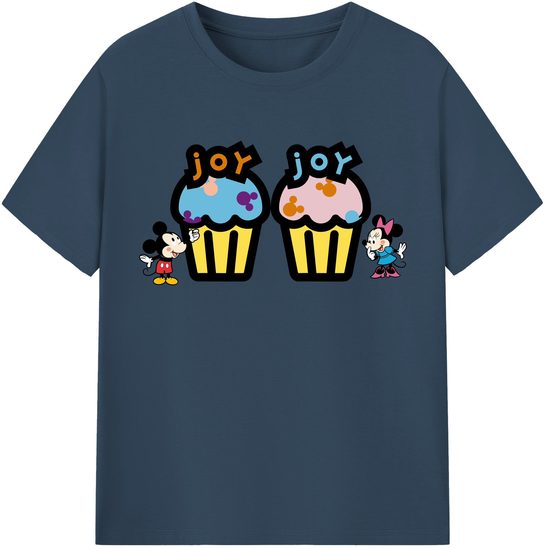 （画像用） ミッキーマウス Mickey Mouse 綿100％半袖Tシャツ（フロントプリント）