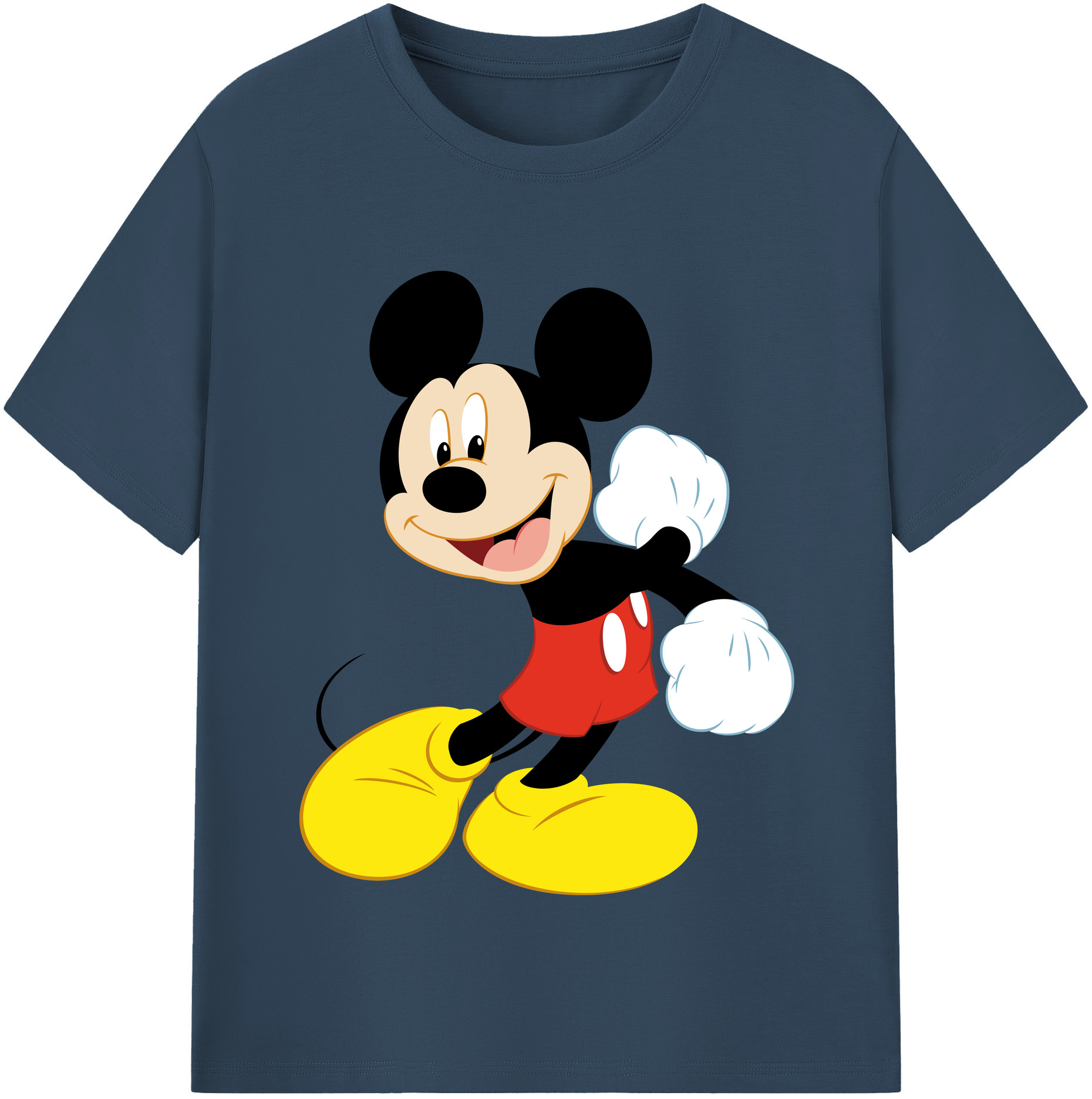 （画像用） ミッキーマウス Mickey Mouse 綿100％半袖Tシャツ（フロントプリント）