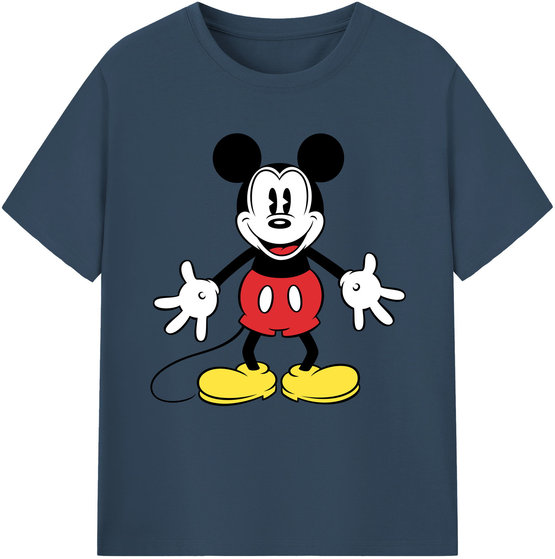 （画像用） ミッキーマウス Mickey Mouse 綿100％半袖Tシャツ（フロントプリント）
