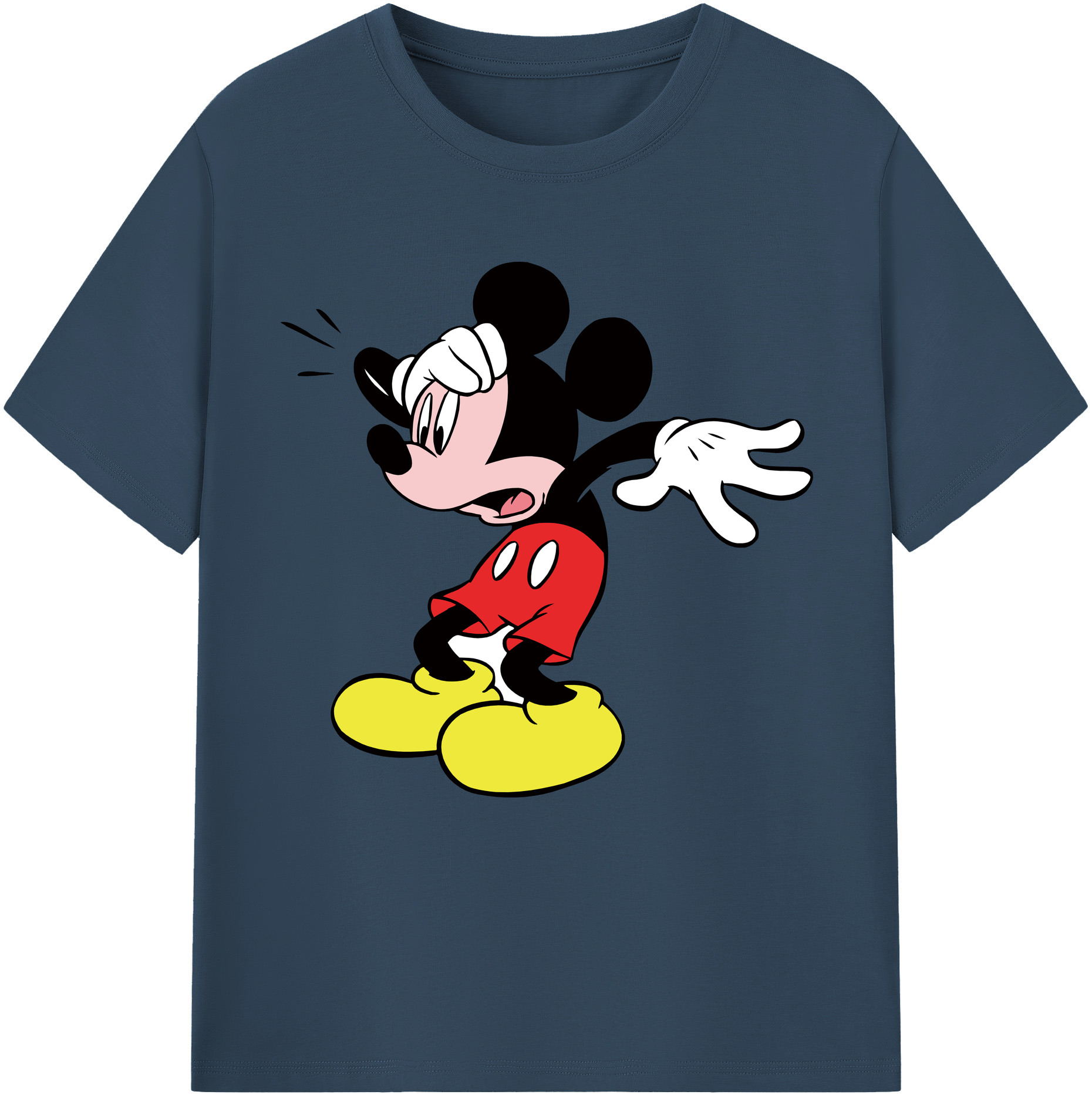 （画像用） ミッキーマウス Mickey Mouse 綿100％半袖Tシャツ（フロントプリント）