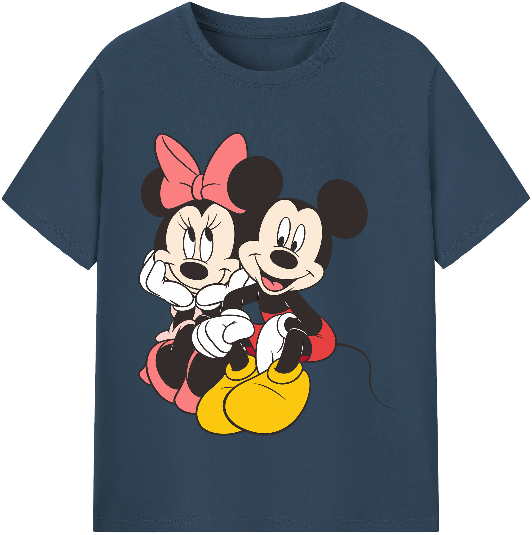 （画像用） ミッキーマウス Mickey Mouse 綿100％半袖Tシャツ（フロントプリント）