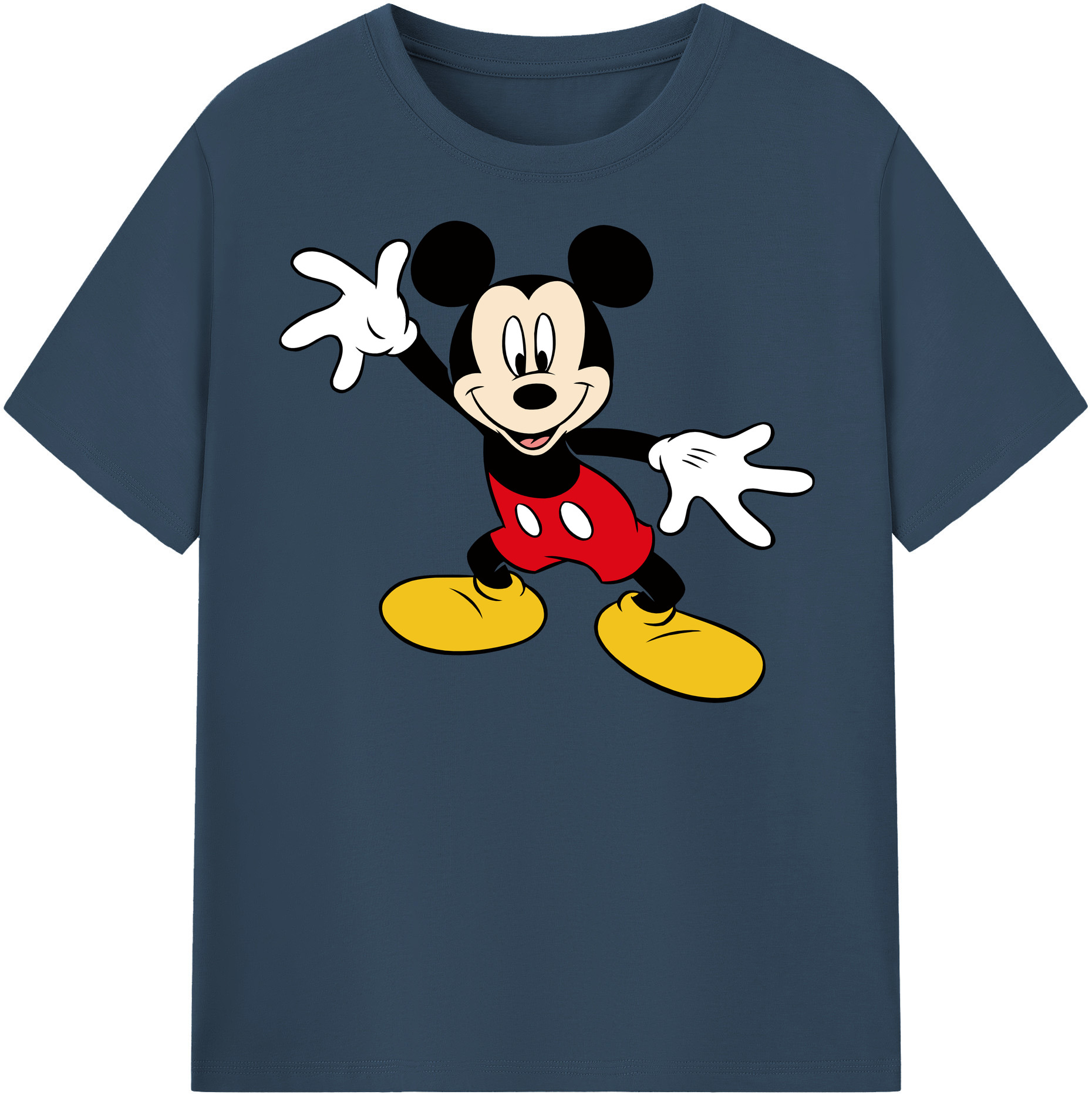 （画像用） ミッキーマウス Mickey Mouse 綿100％半袖Tシャツ（フロントプリント）