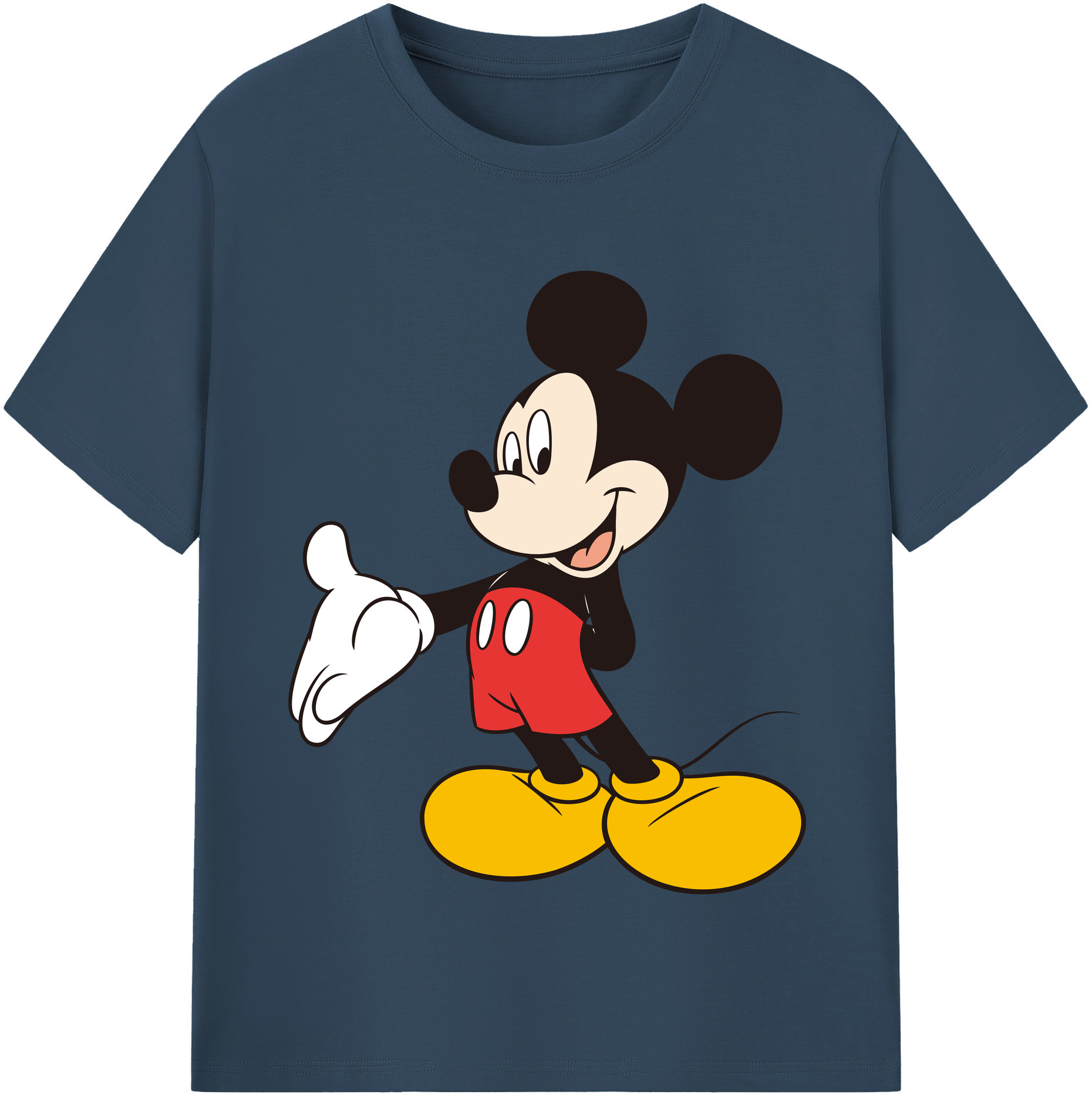 （画像用） ミッキーマウス Mickey Mouse 綿100％半袖Tシャツ（フロントプリント）
