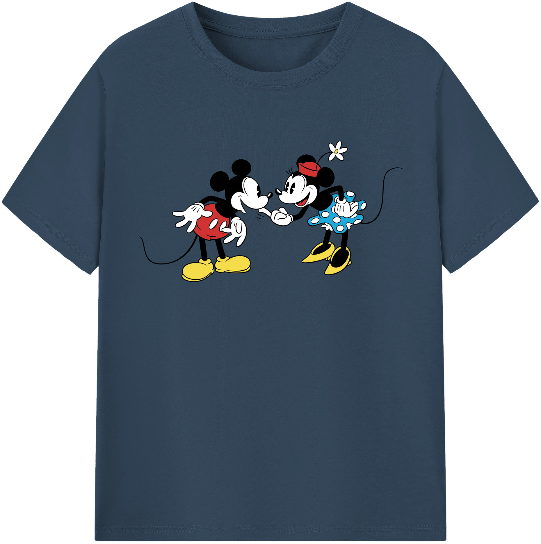 （画像用） ミッキーマウス Mickey Mouse 綿100％半袖Tシャツ（フロントプリント）