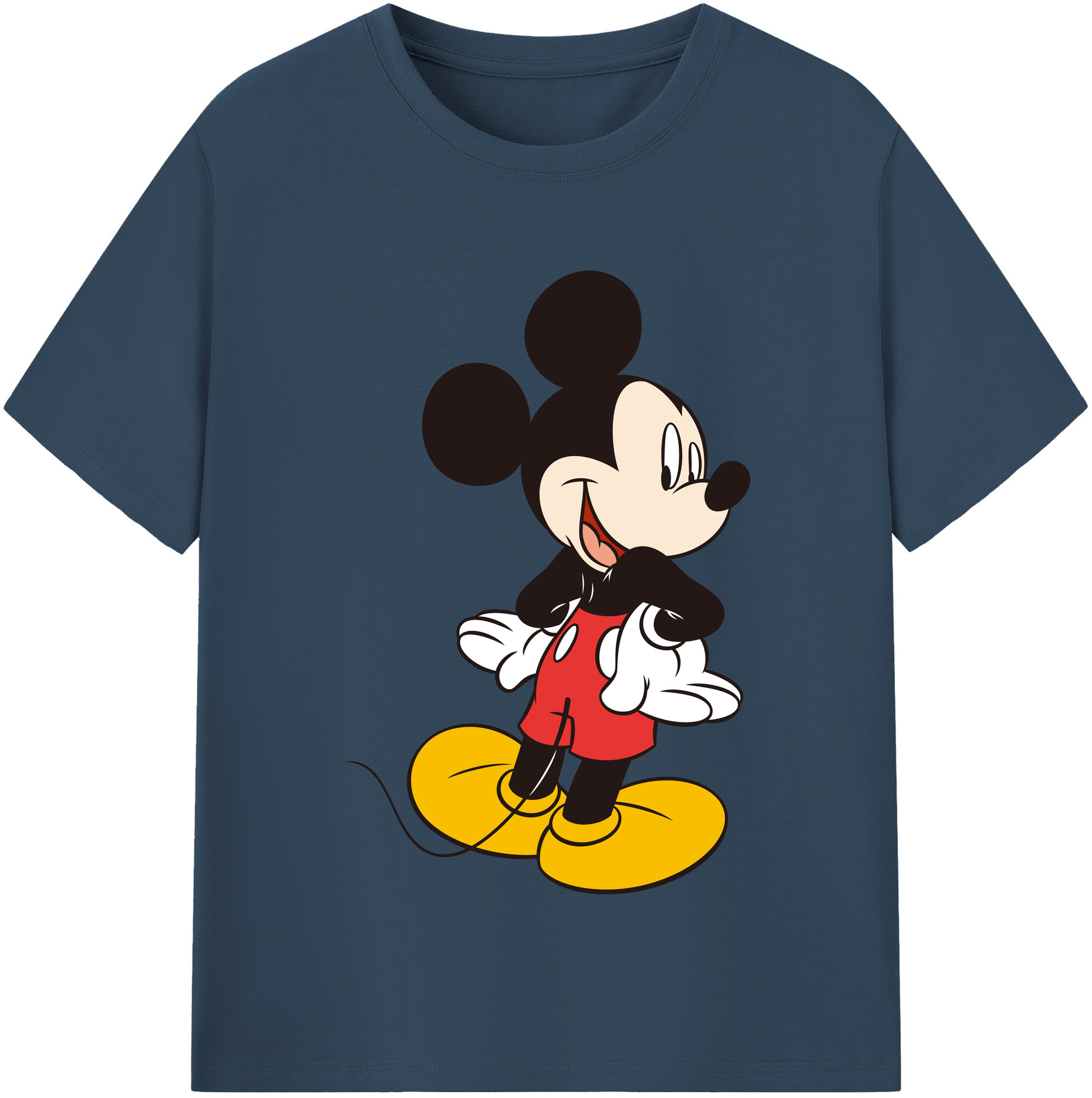 （画像用） ミッキーマウス Mickey Mouse 綿100％半袖Tシャツ（フロントプリント）