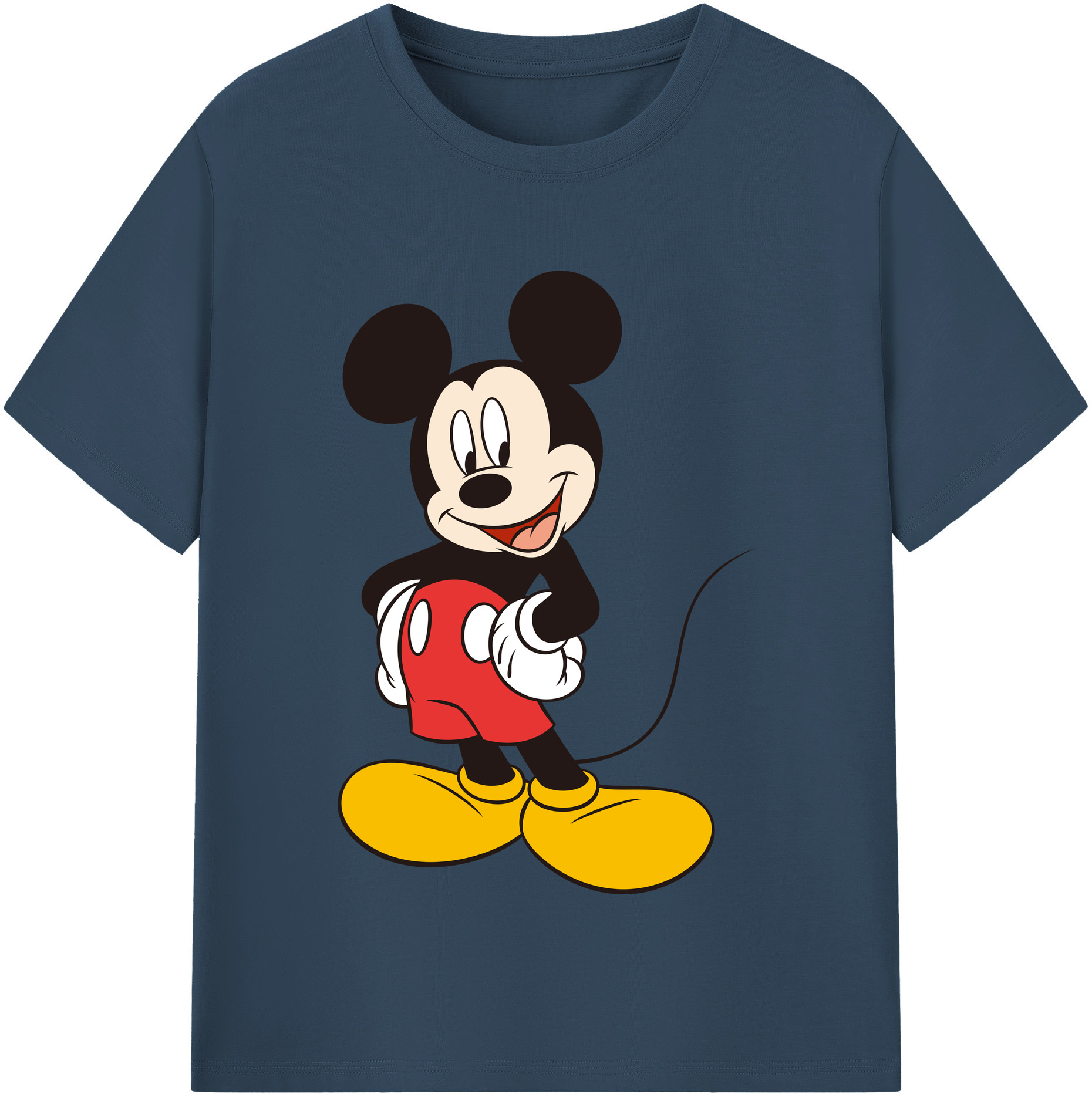 （画像用） ミッキーマウス Mickey Mouse 綿100％半袖Tシャツ（フロントプリント）
