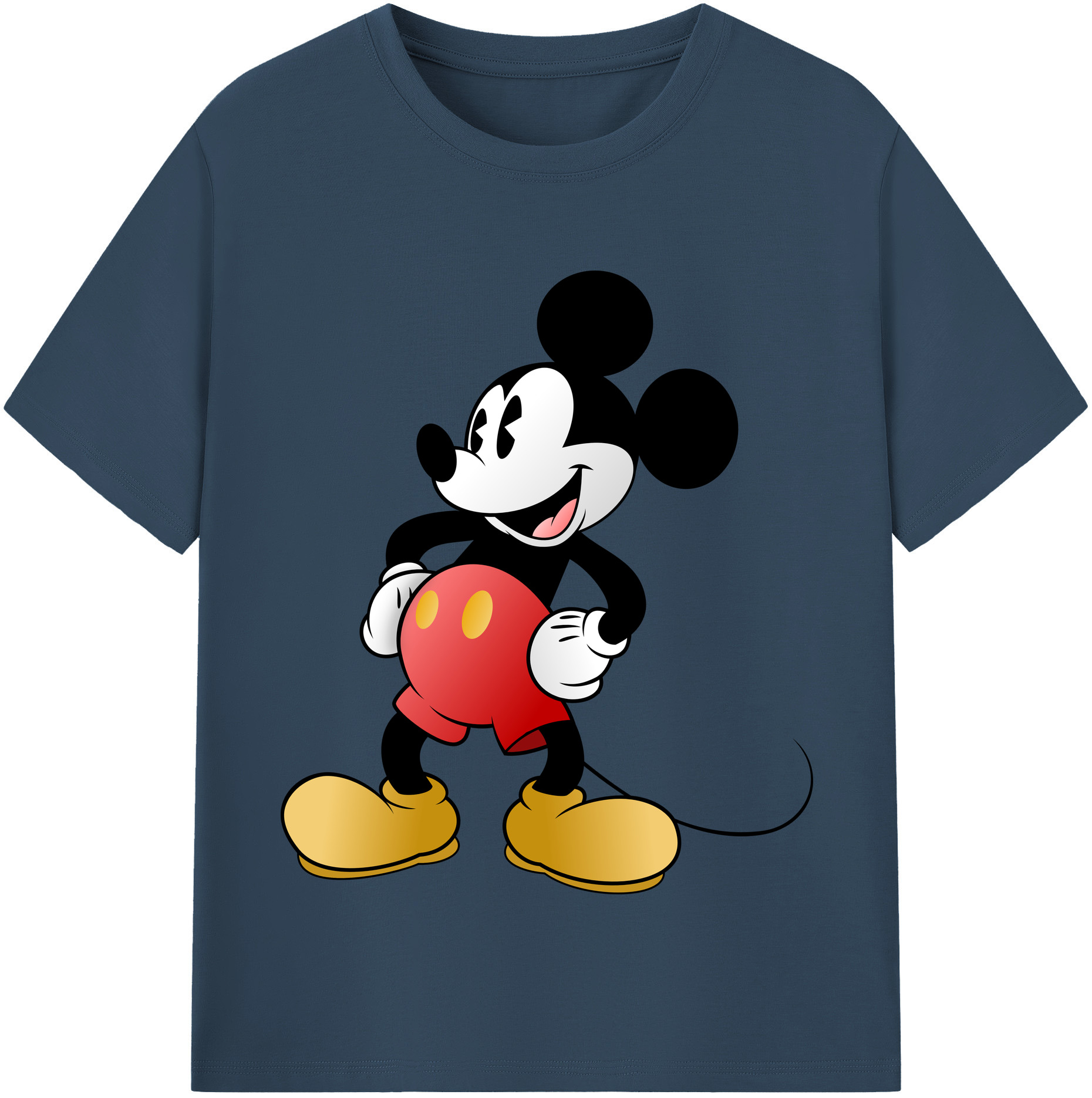 （画像用） ミッキーマウス Mickey Mouse 綿100％半袖Tシャツ（フロントプリント）