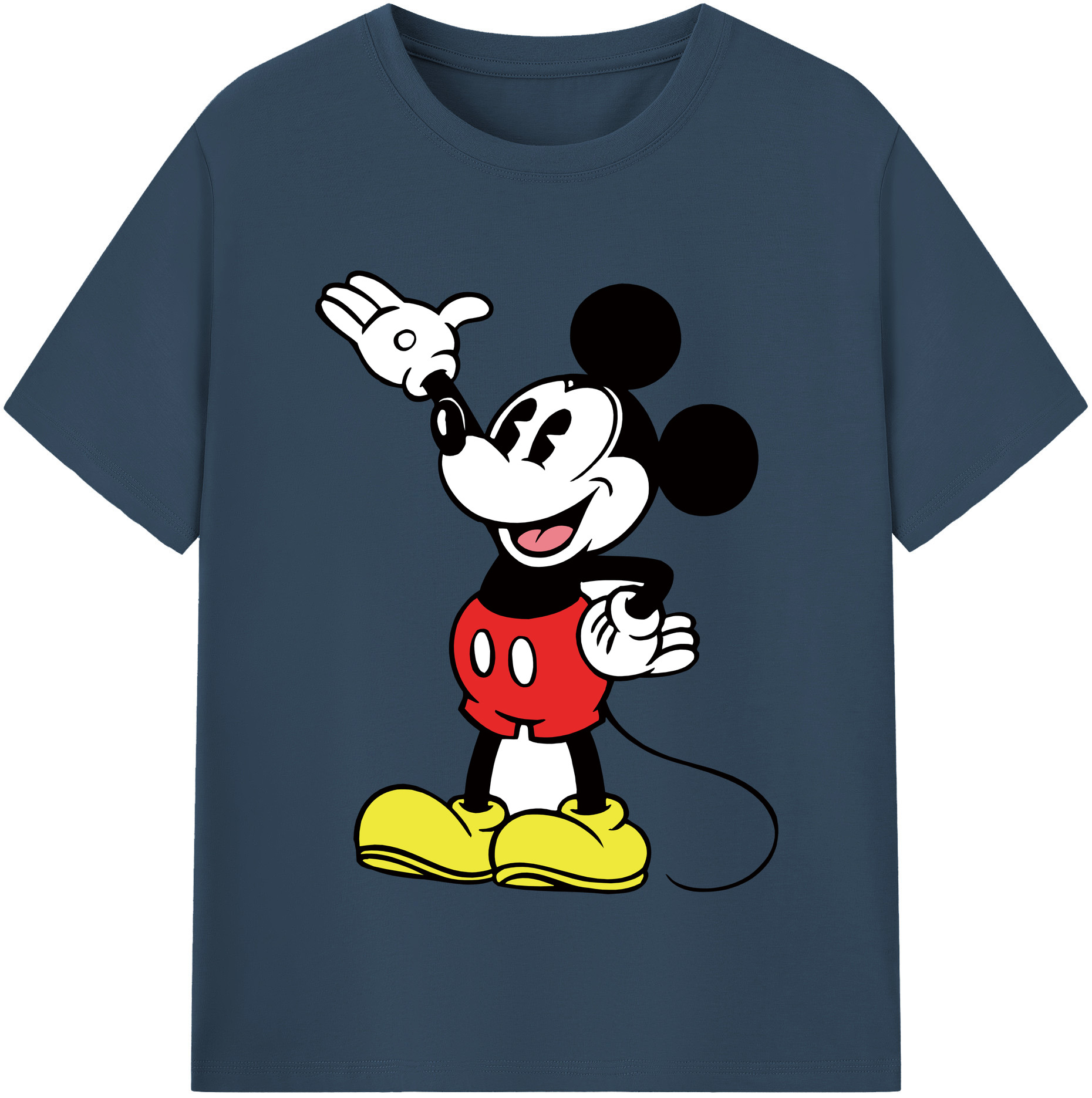 （画像用） ミッキーマウス Mickey Mouse 綿100％半袖Tシャツ（フロントプリント）