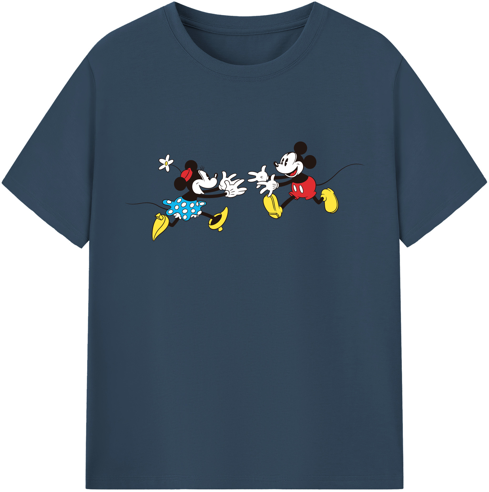 （画像用） ミッキーマウス Mickey Mouse 綿100％半袖Tシャツ（フロントプリント）