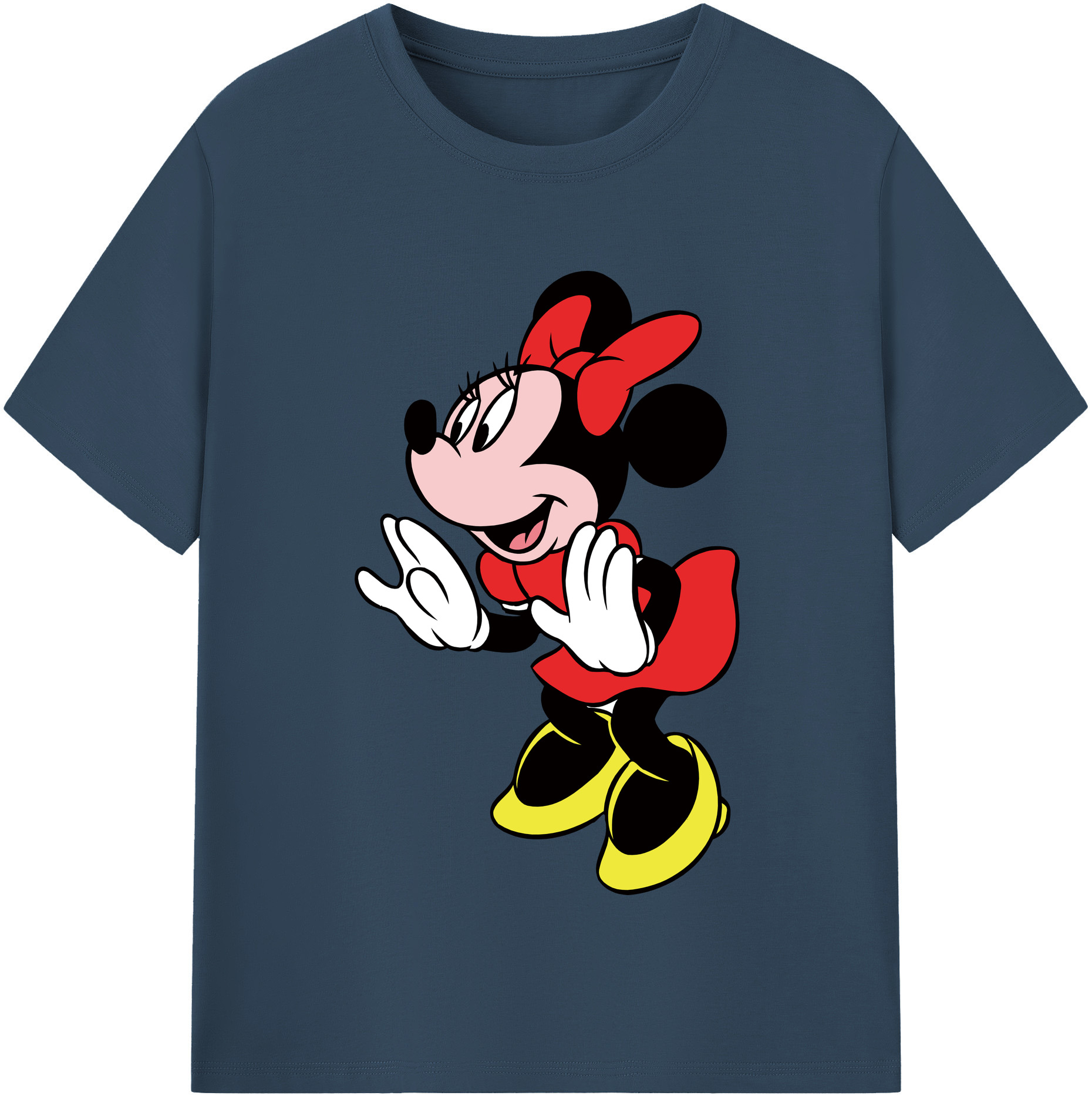 （画像用） ミッキーマウス Mickey Mouse 綿100％半袖Tシャツ（フロントプリント）