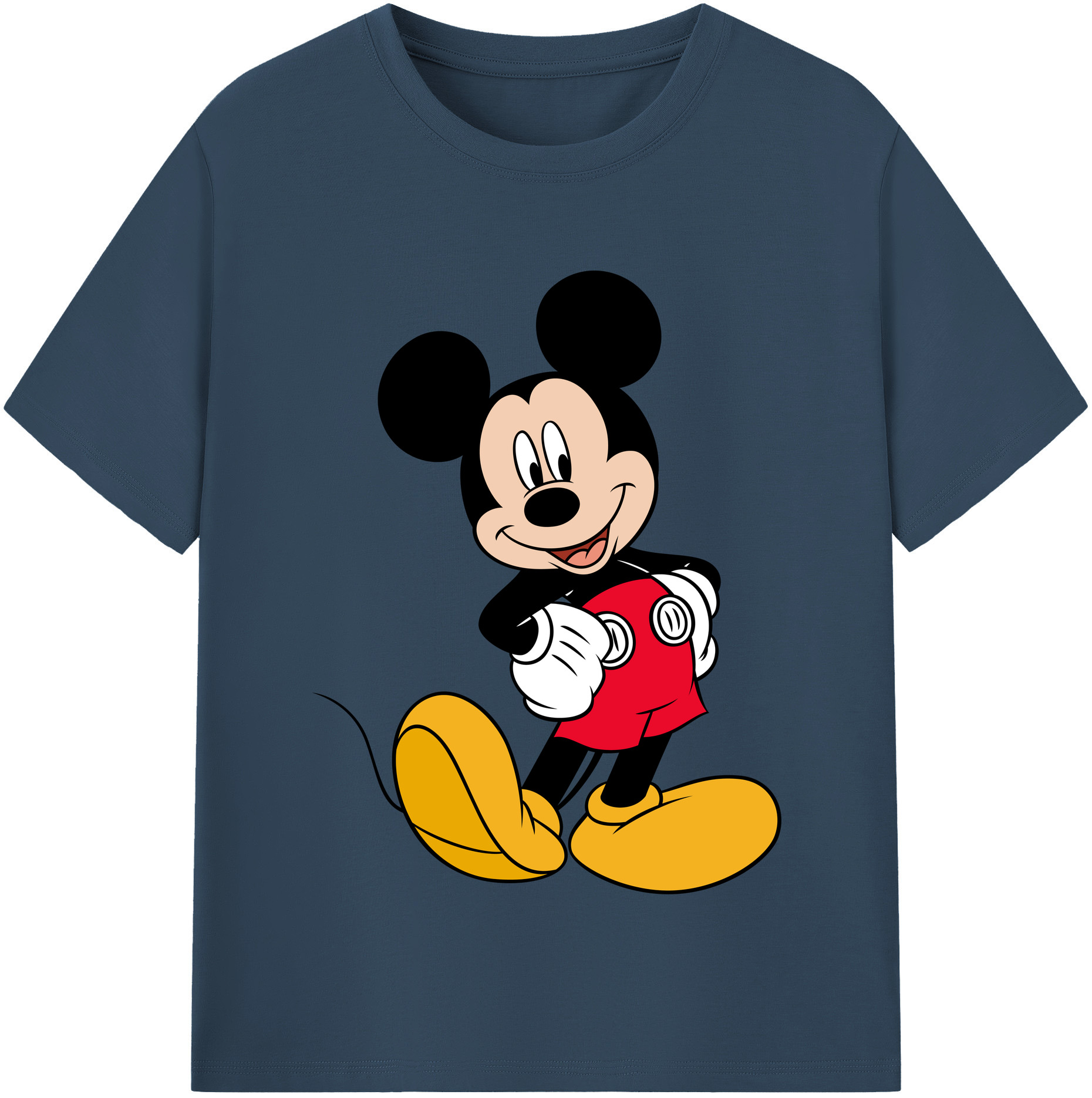 （画像用） ミッキーマウス Mickey Mouse 綿100％半袖Tシャツ（フロントプリント）