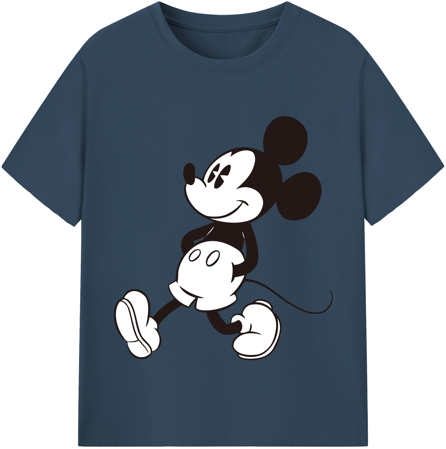 （画像用） ミッキーマウス Mickey Mouse 綿100％半袖Tシャツ（フロントプリント）