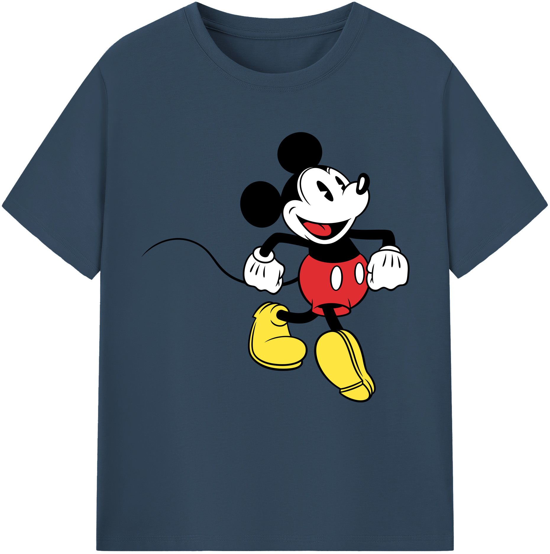 （画像用） ミッキーマウス Mickey Mouse 綿100％半袖Tシャツ（フロントプリント）