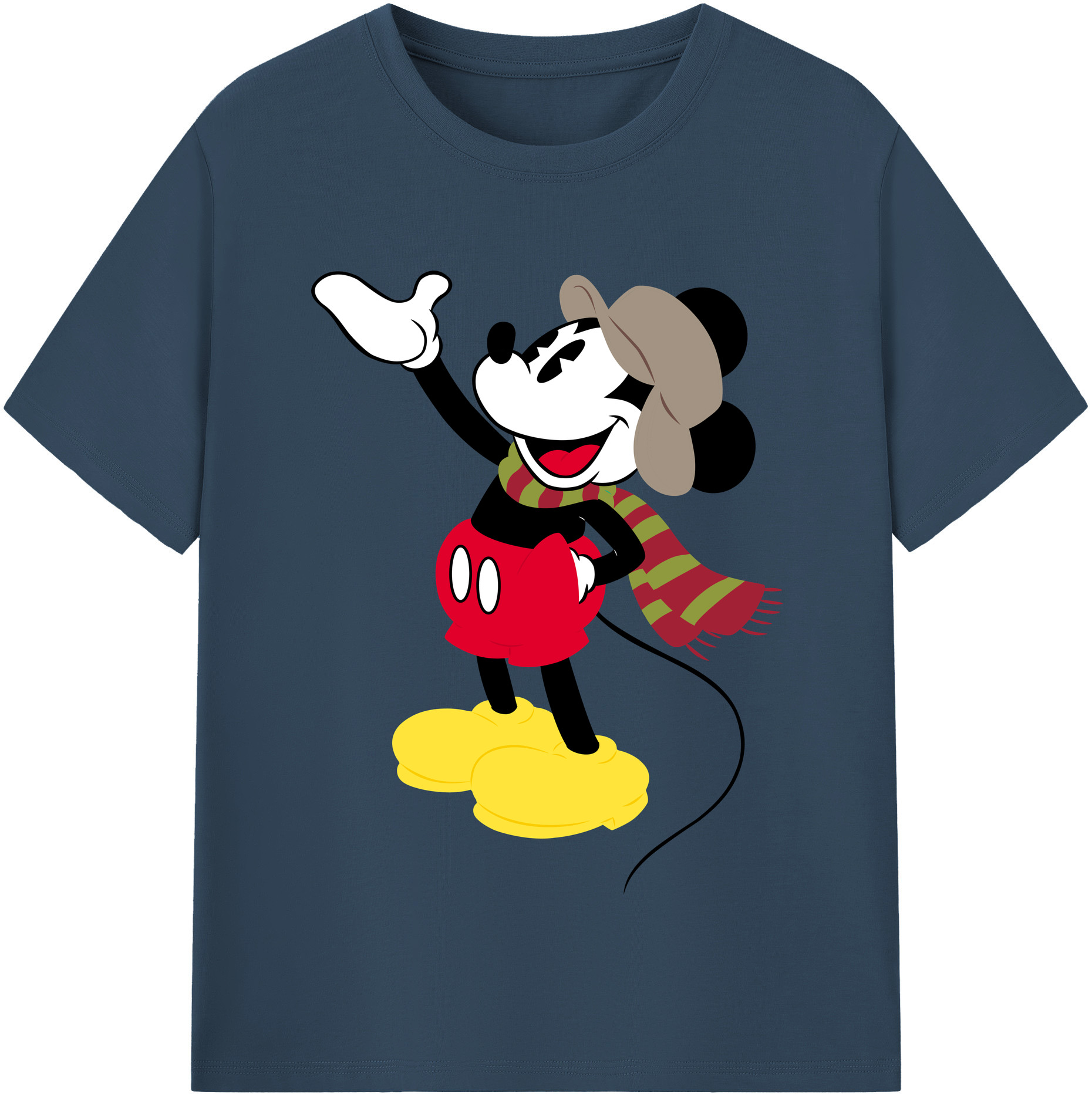 （画像用） ミッキーマウス Mickey Mouse 綿100％半袖Tシャツ（フロントプリント）