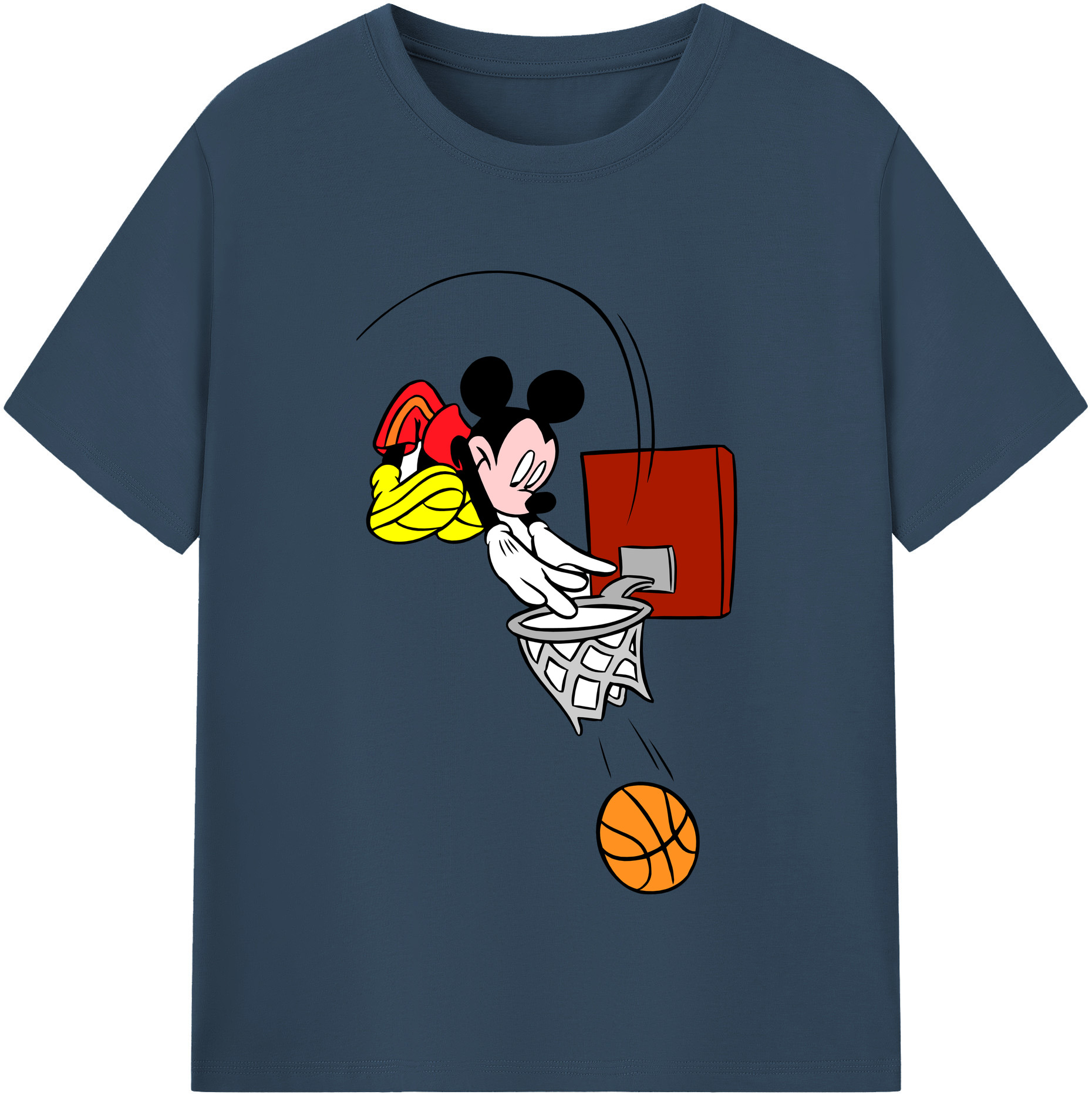 （画像用） ミッキーマウス Mickey Mouse 綿100％半袖Tシャツ（フロントプリント）