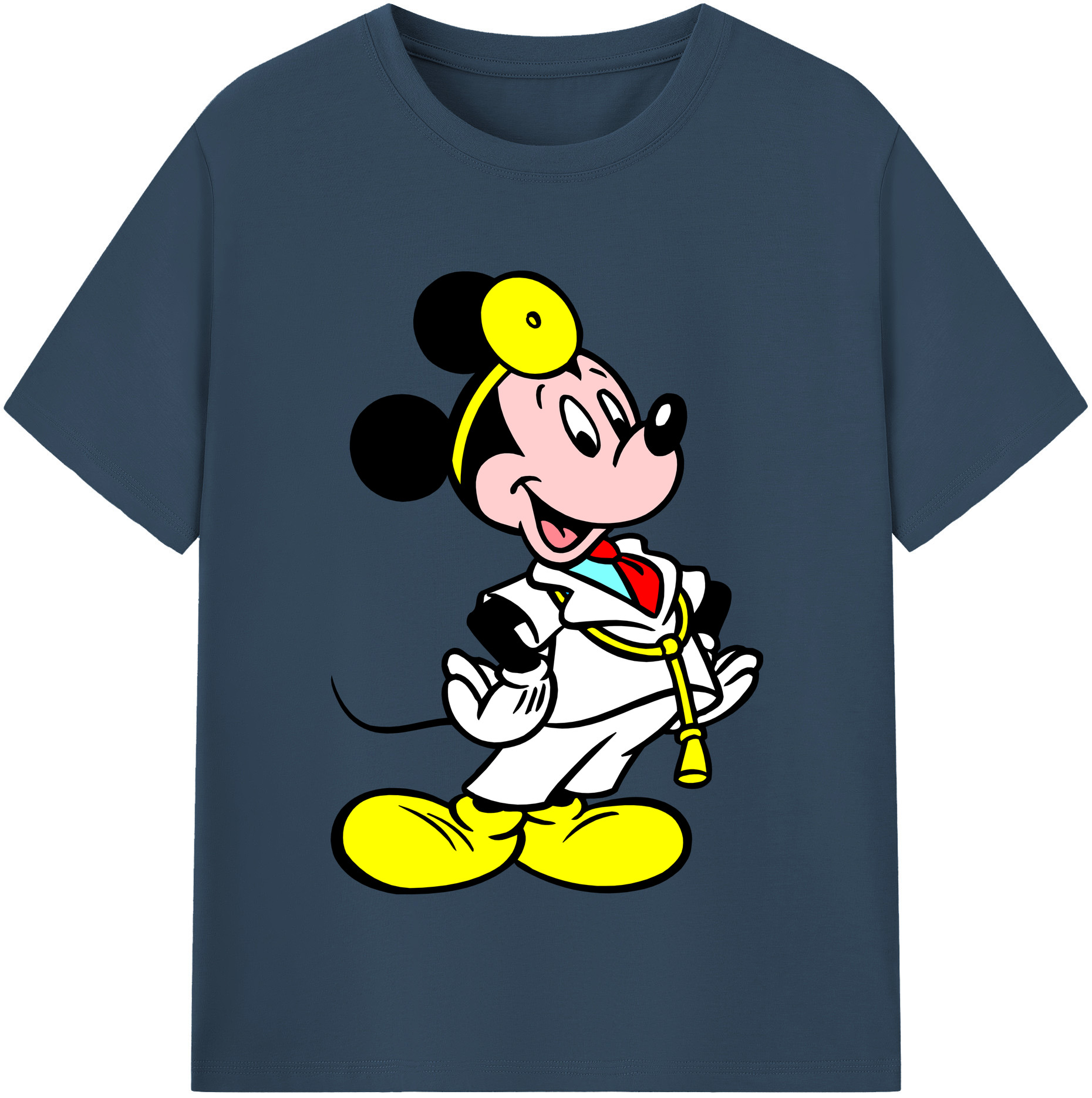 （画像用） ミッキーマウス Mickey Mouse 綿100％半袖Tシャツ（フロントプリント）