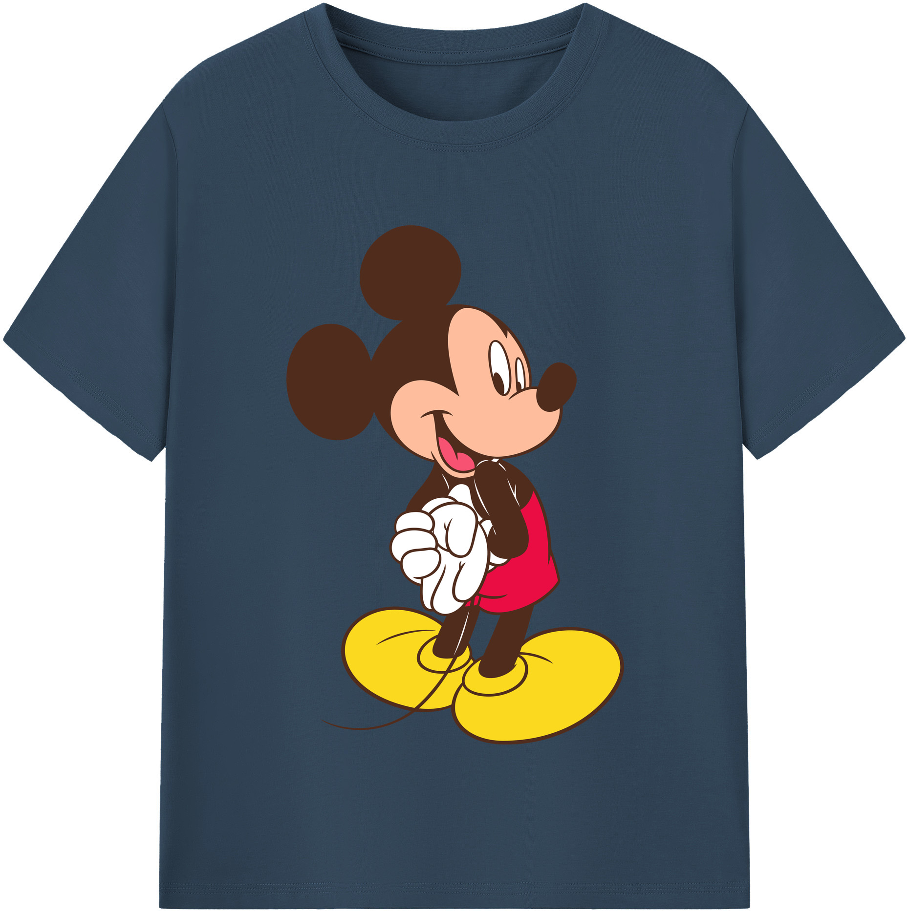 （画像用） ミッキーマウス Mickey Mouse 綿100％半袖Tシャツ（フロントプリント）
