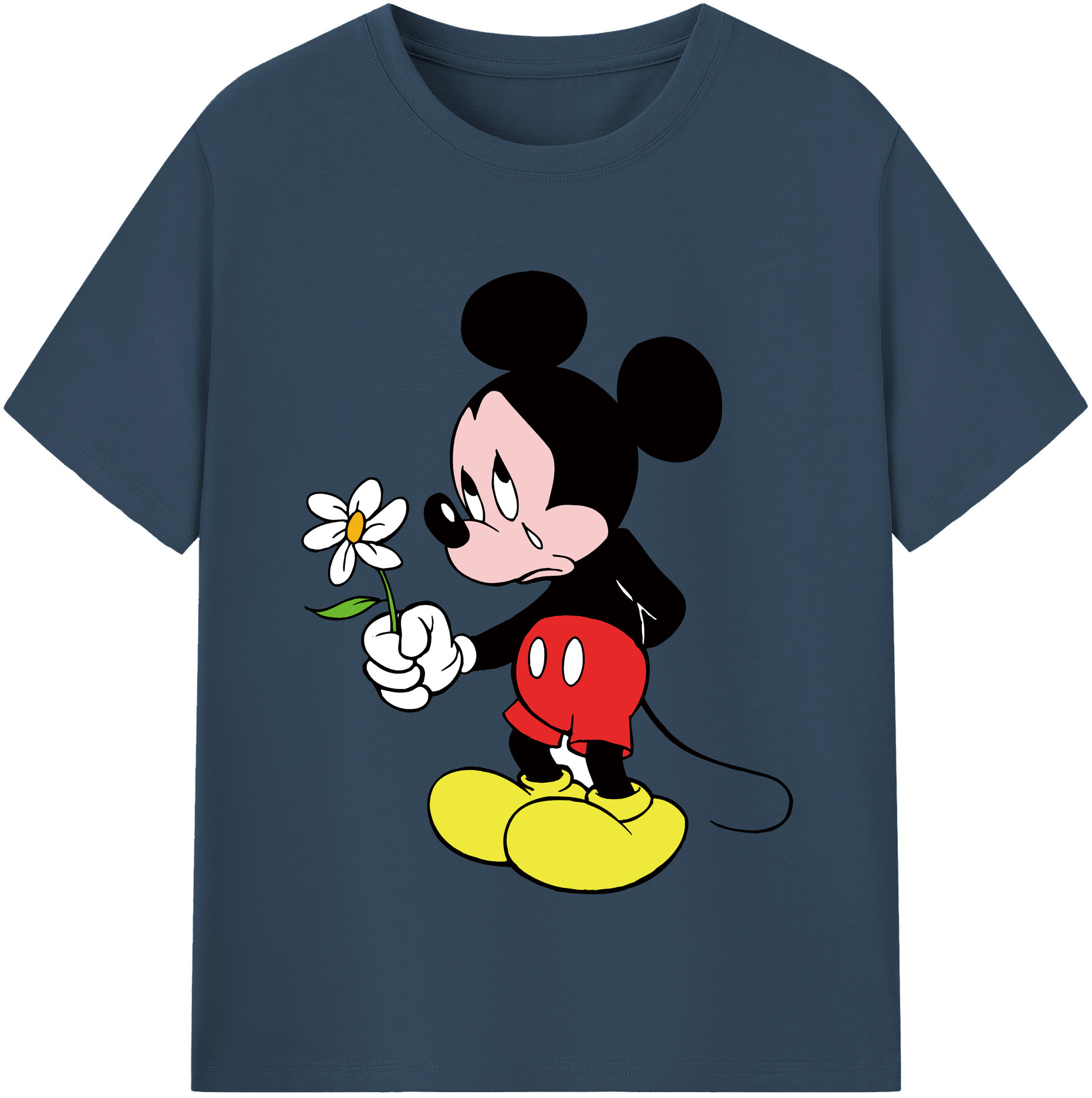 （画像用） ミッキーマウス Mickey Mouse 綿100％半袖Tシャツ（フロントプリント）