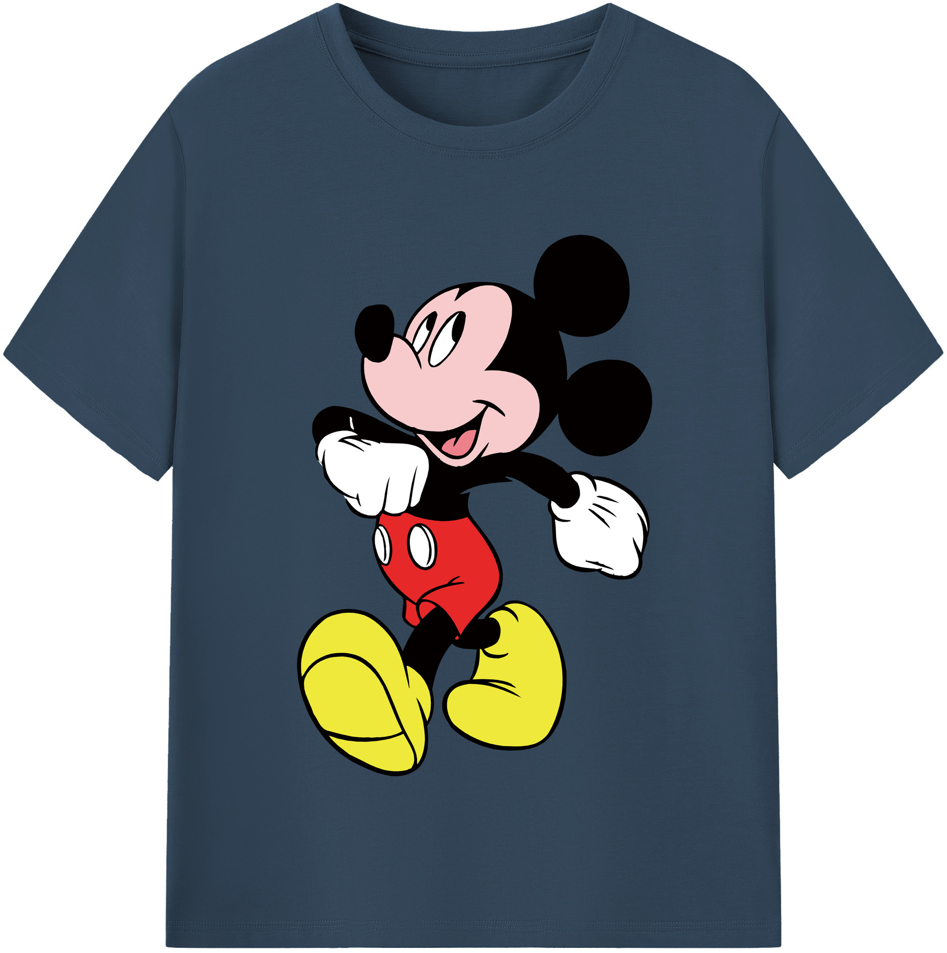 （画像用） ミッキーマウス Mickey Mouse 綿100％半袖Tシャツ（フロントプリント）