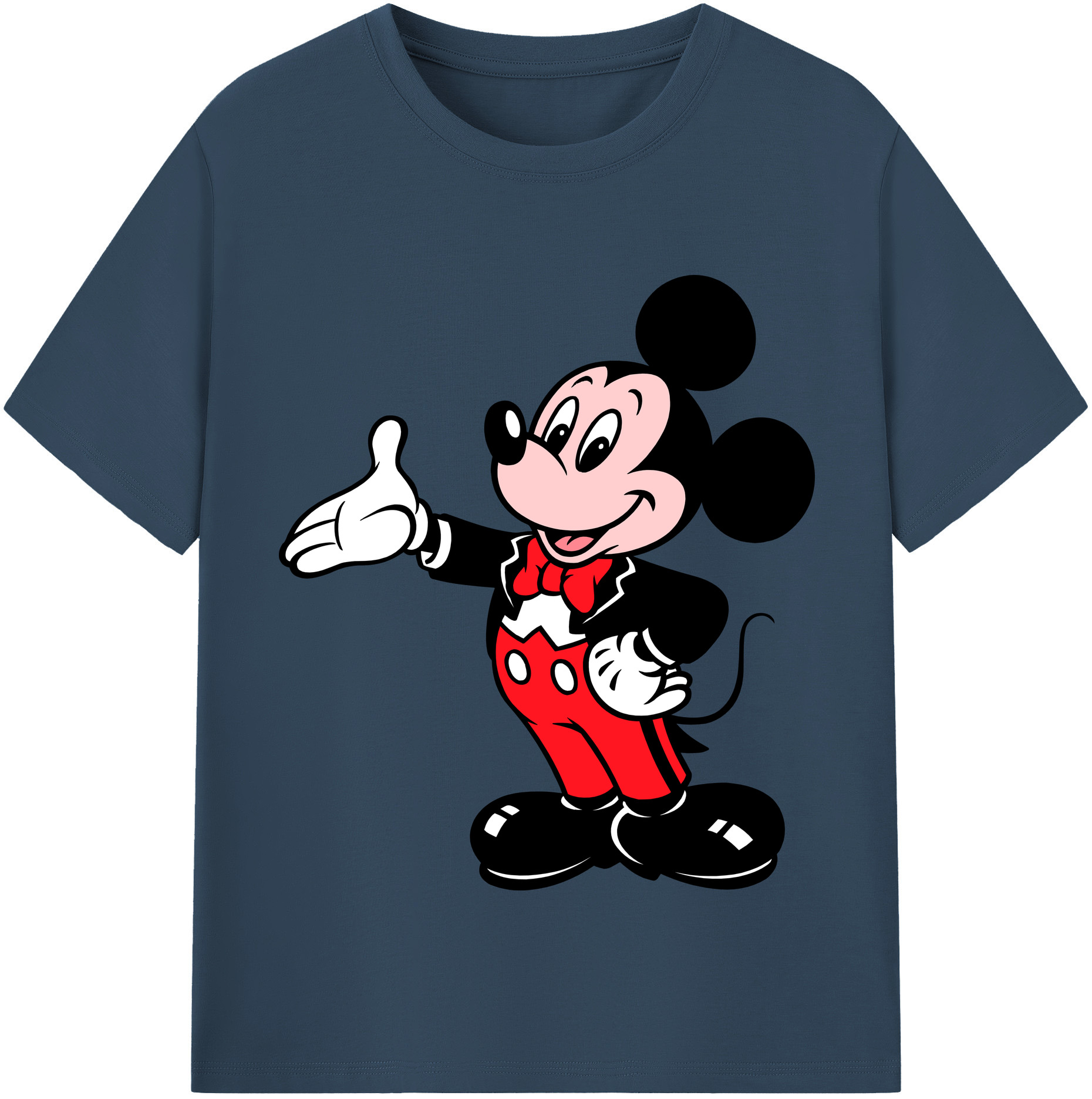 （画像用） ミッキーマウス Mickey Mouse 綿100％半袖Tシャツ（フロントプリント）