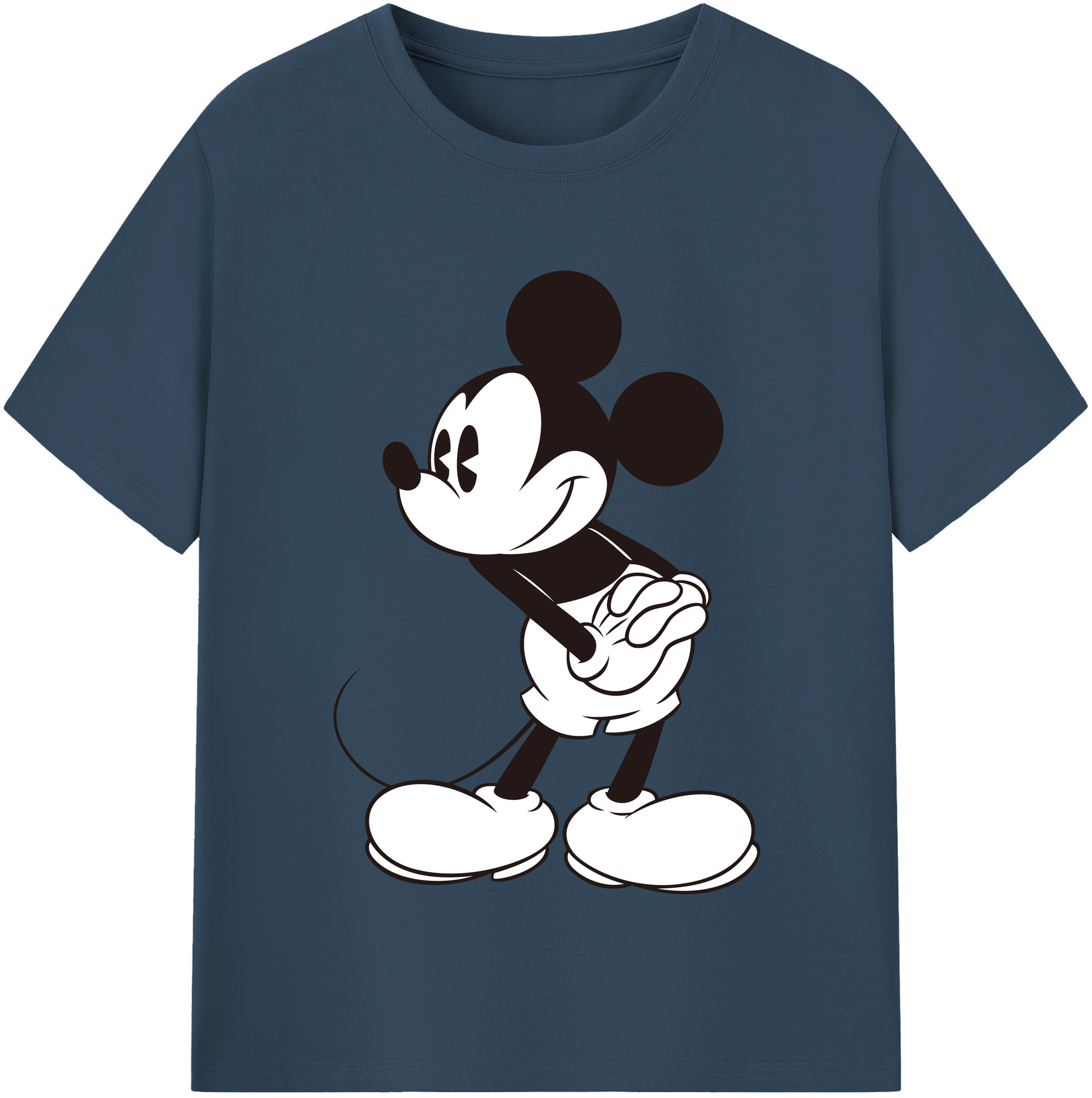 （画像用） ミッキーマウス Mickey Mouse 綿100％半袖Tシャツ（フロントプリント）
