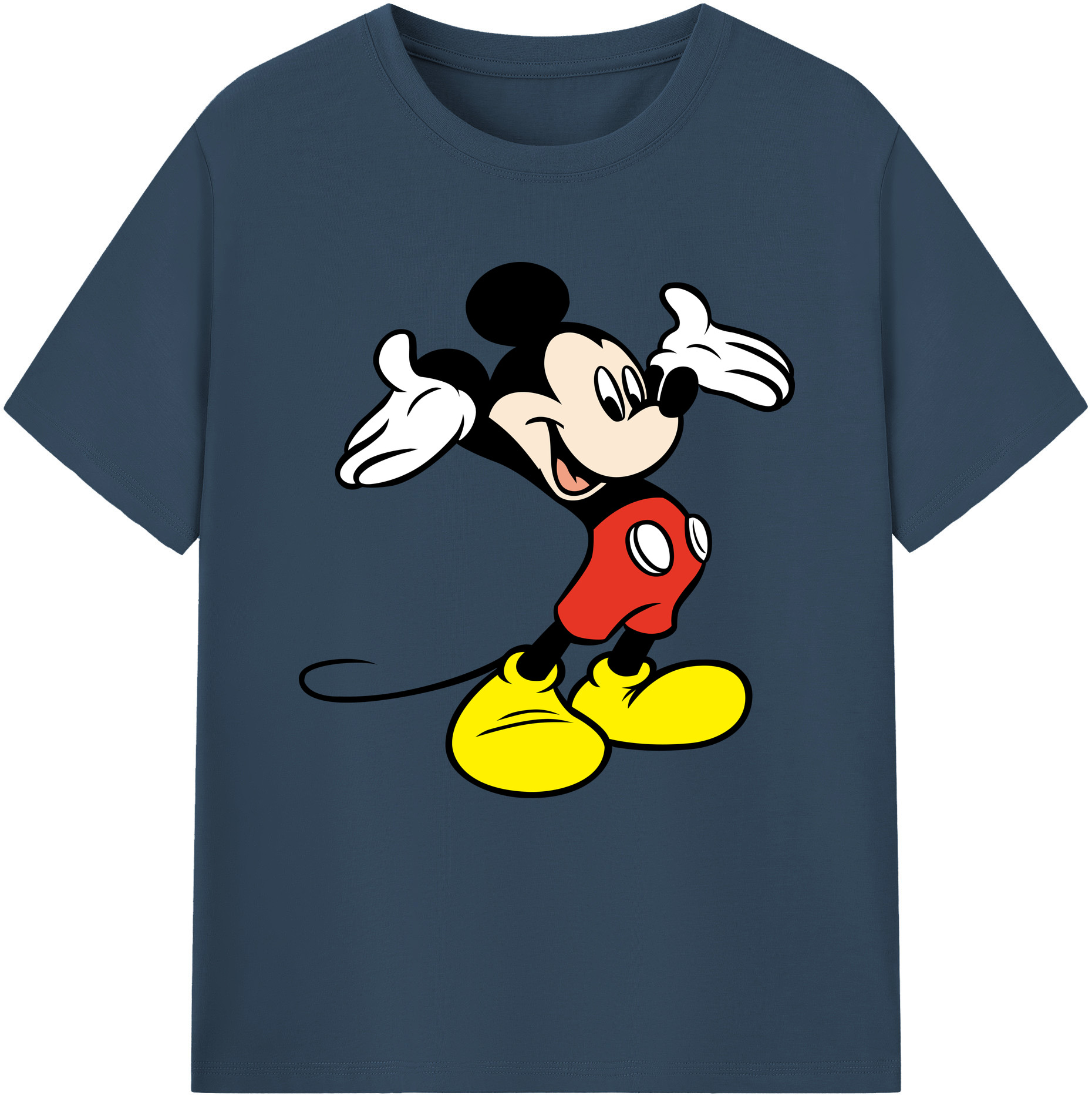 （画像用） ミッキーマウス Mickey Mouse 綿100％半袖Tシャツ（フロントプリント）