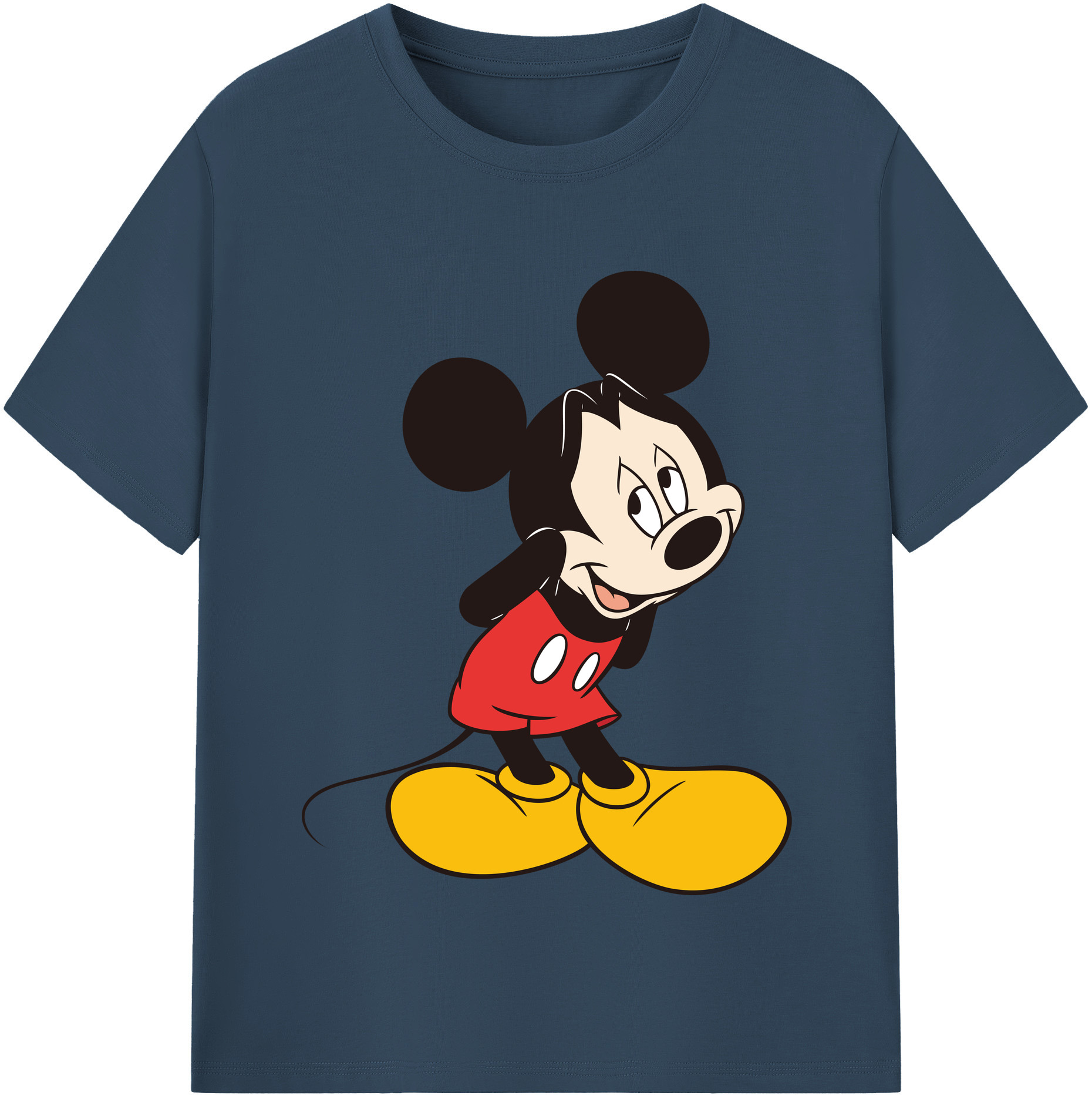 （画像用） ミッキーマウス Mickey Mouse 綿100％半袖Tシャツ（フロントプリント）