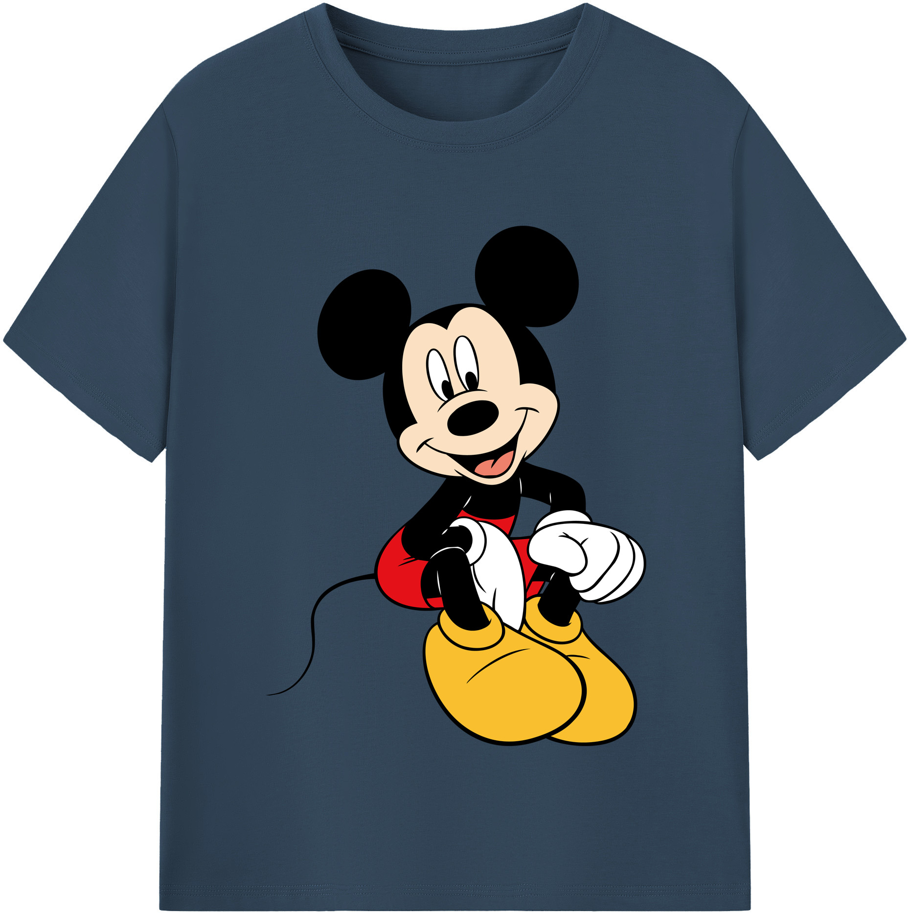 （画像用） ミッキーマウス Mickey Mouse 綿100％半袖Tシャツ（フロントプリント）