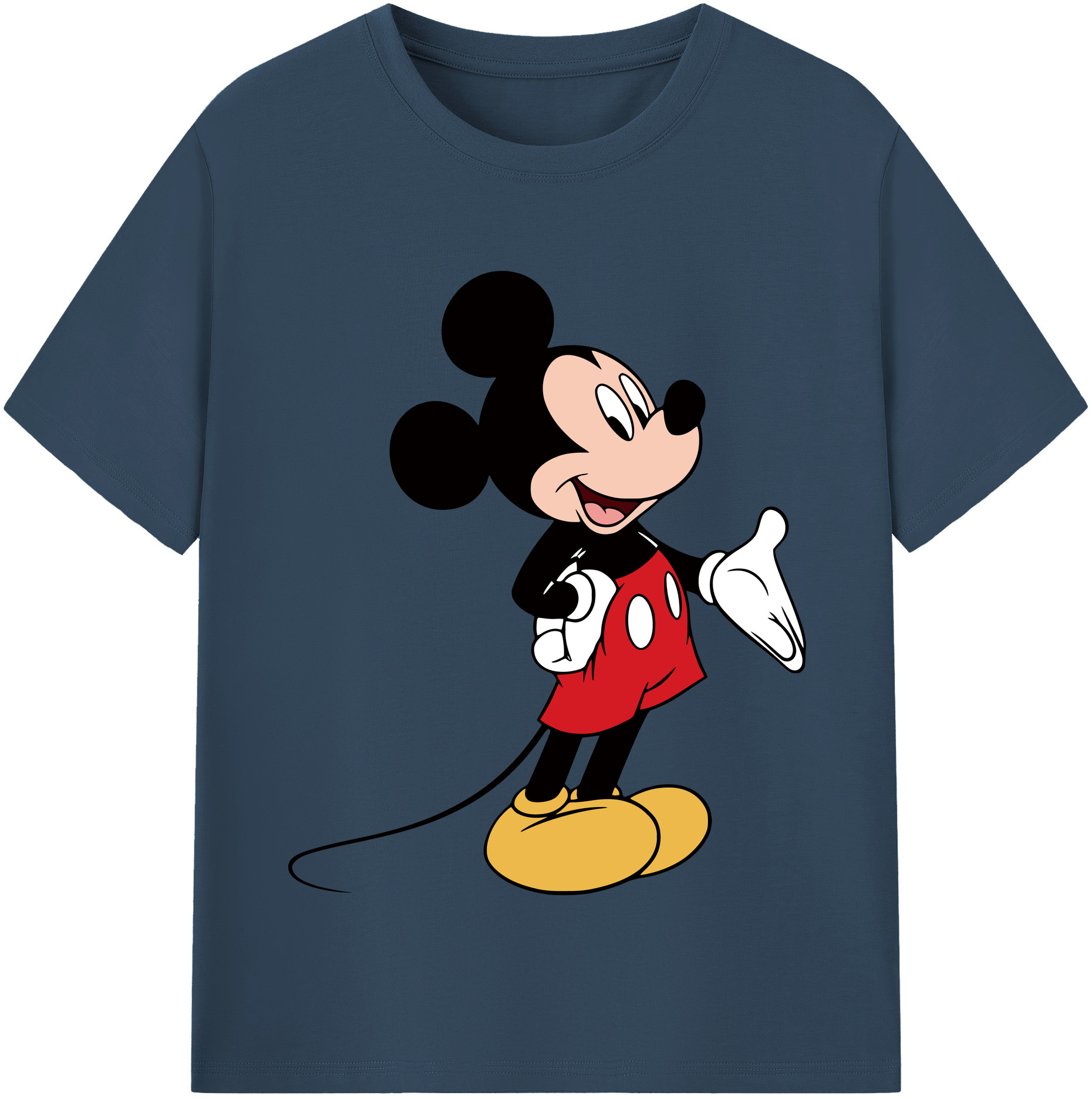 （画像用） ミッキーマウス Mickey Mouse 綿100％半袖Tシャツ（フロントプリント）