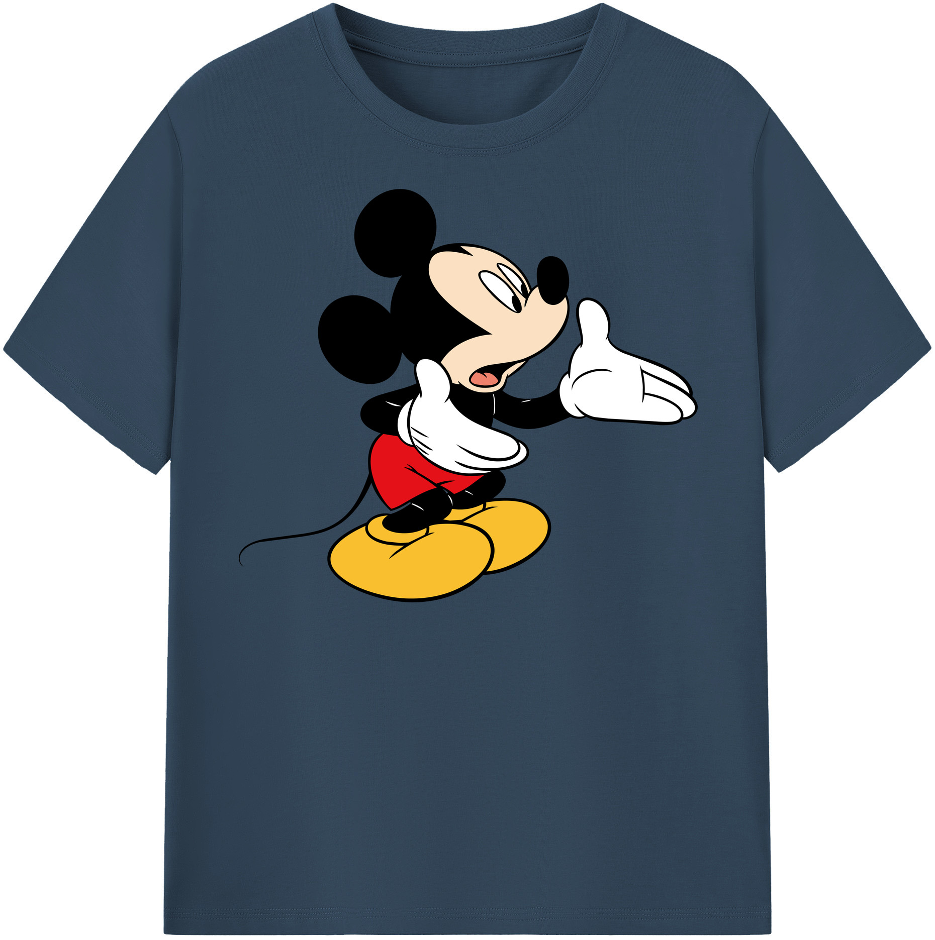 （画像用） ミッキーマウス Mickey Mouse 綿100％半袖Tシャツ（フロントプリント）