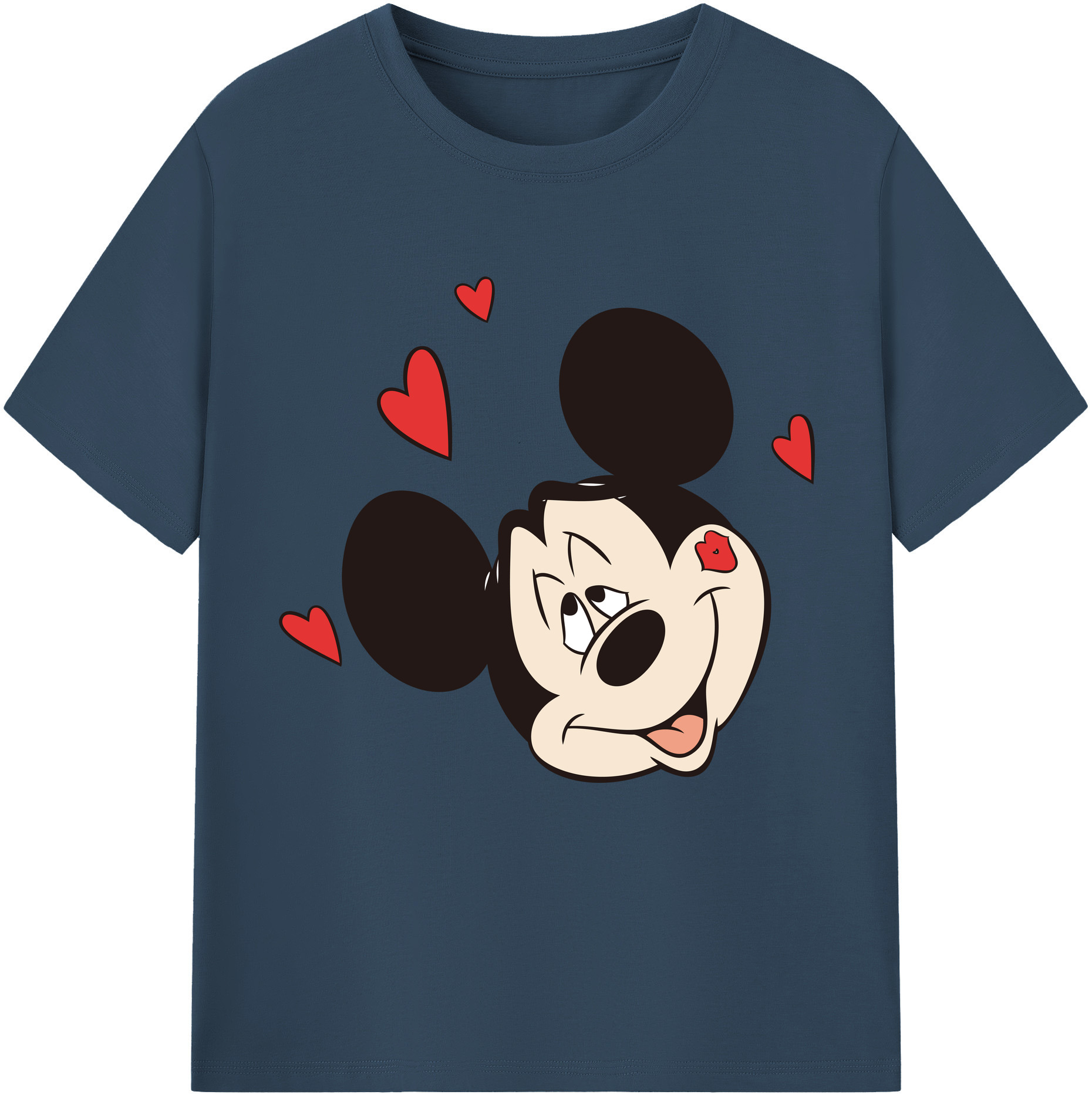（画像用） ミッキーマウス Mickey Mouse 綿100％半袖Tシャツ（フロントプリント）