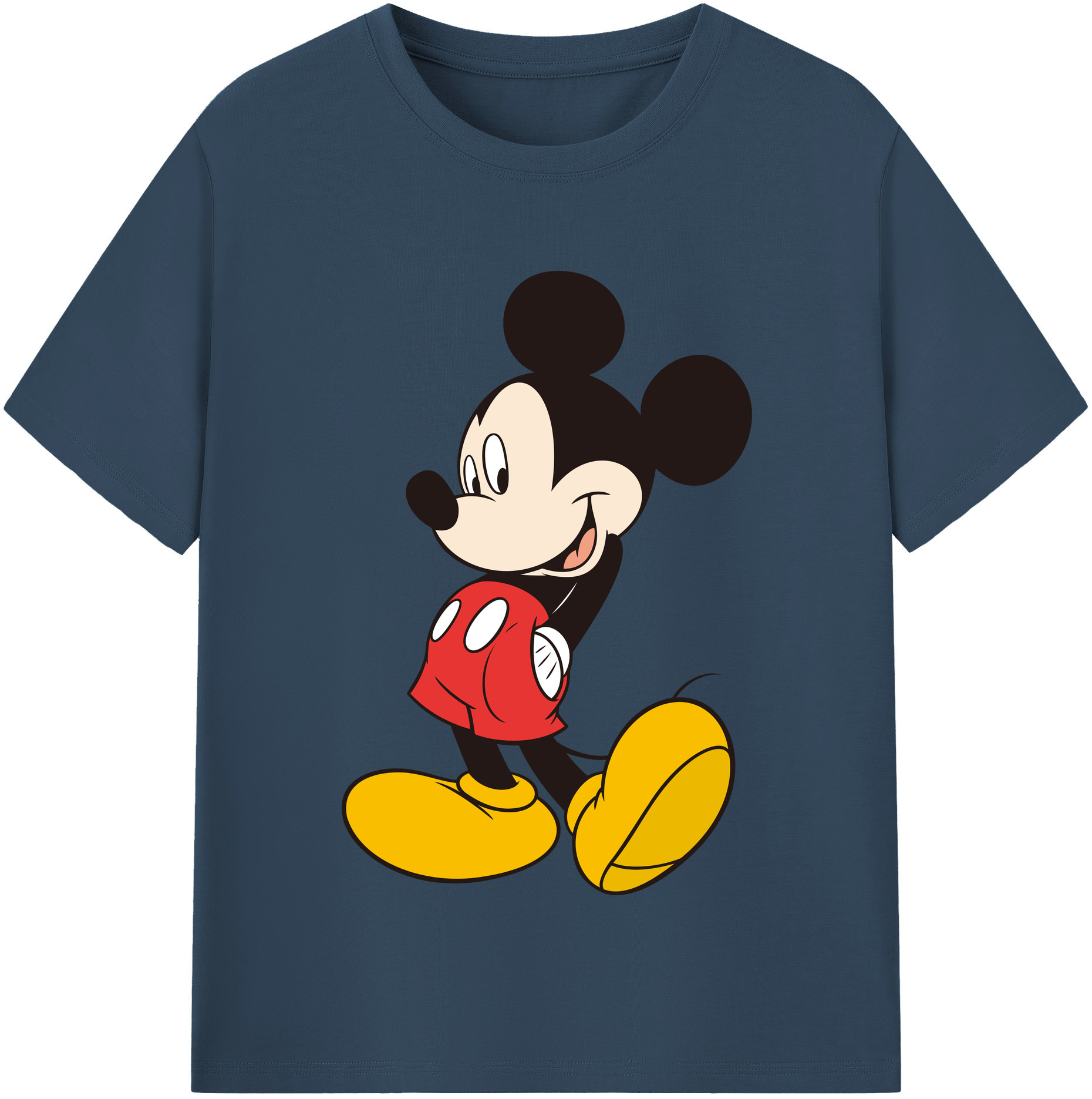 （画像用） ミッキーマウス Mickey Mouse 綿100％半袖Tシャツ（フロントプリント）