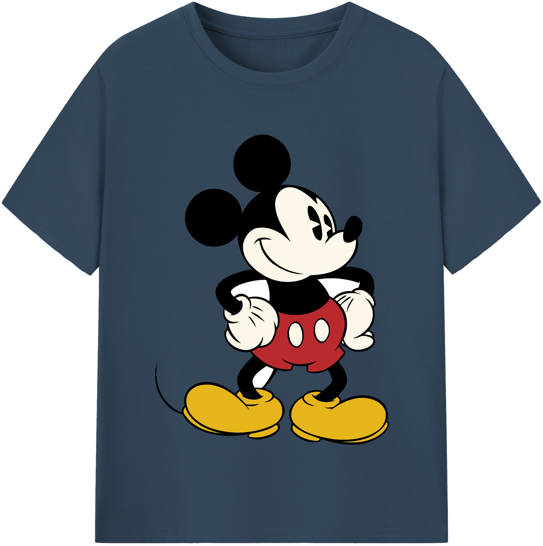 （画像用） ミッキーマウス Mickey Mouse 綿100％半袖Tシャツ（フロントプリント）