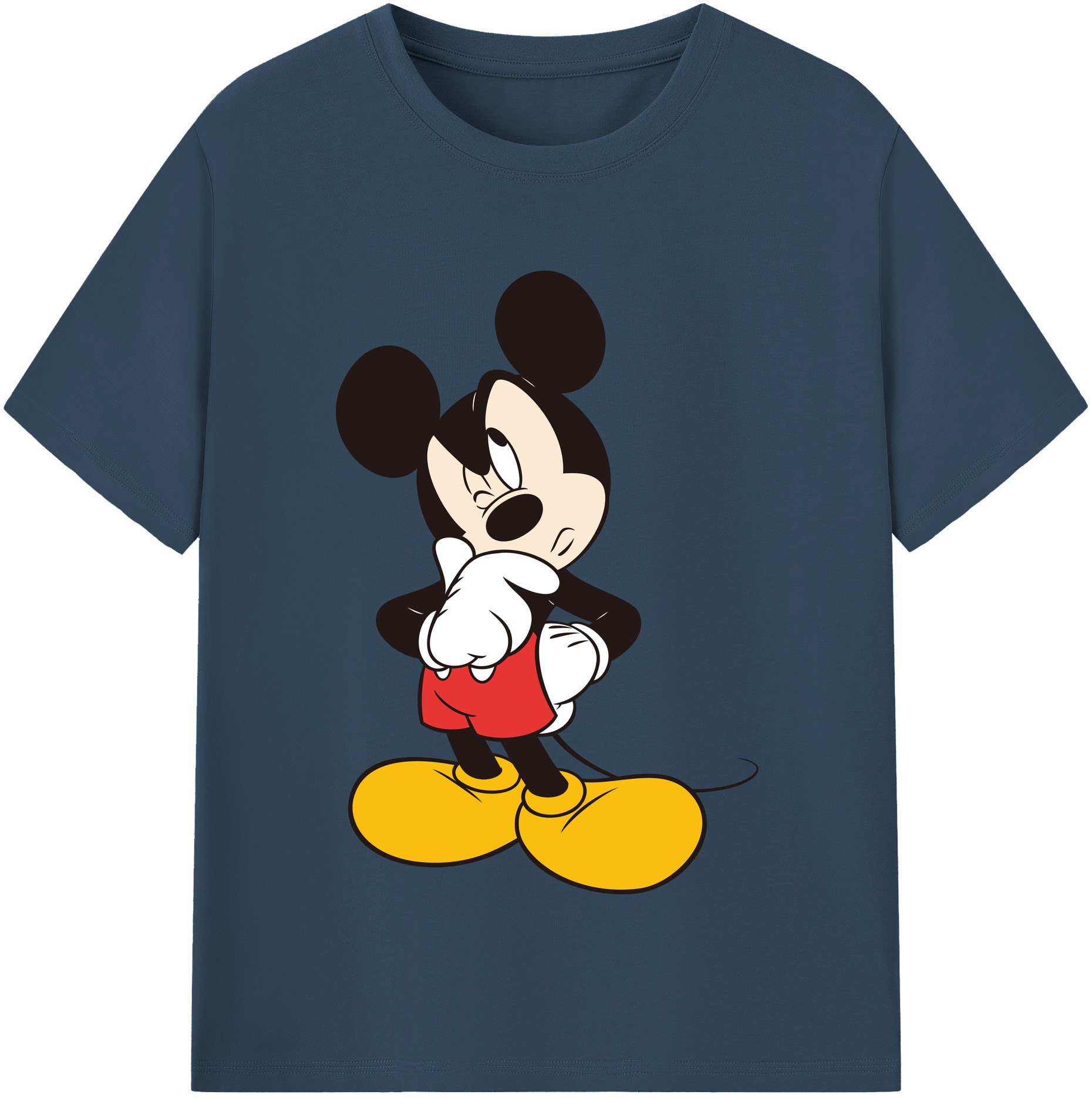 （画像用） ミッキーマウス Mickey Mouse 綿100％半袖Tシャツ（フロントプリント）