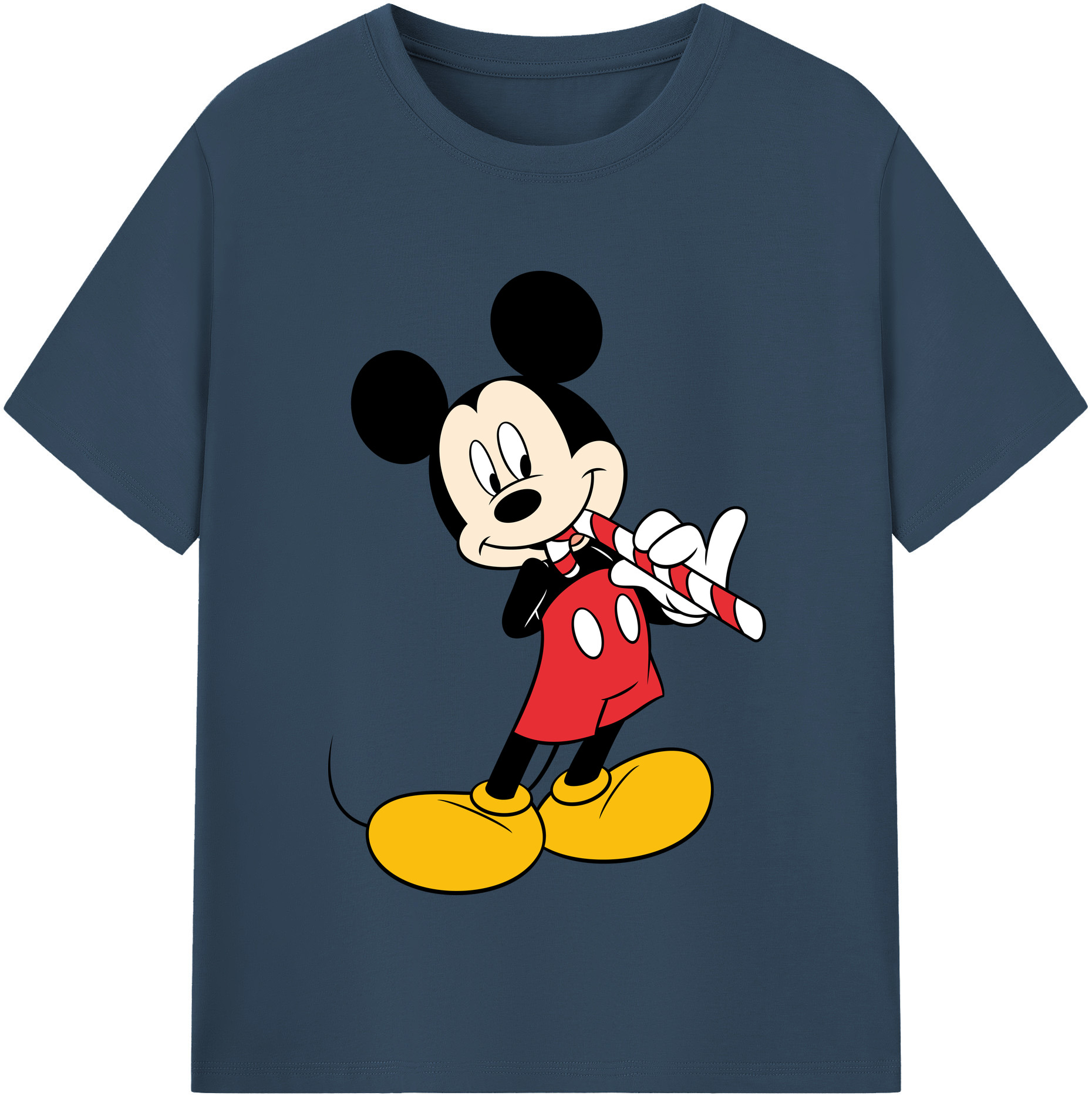（画像用） ミッキーマウス Mickey Mouse 綿100％半袖Tシャツ（フロントプリント）