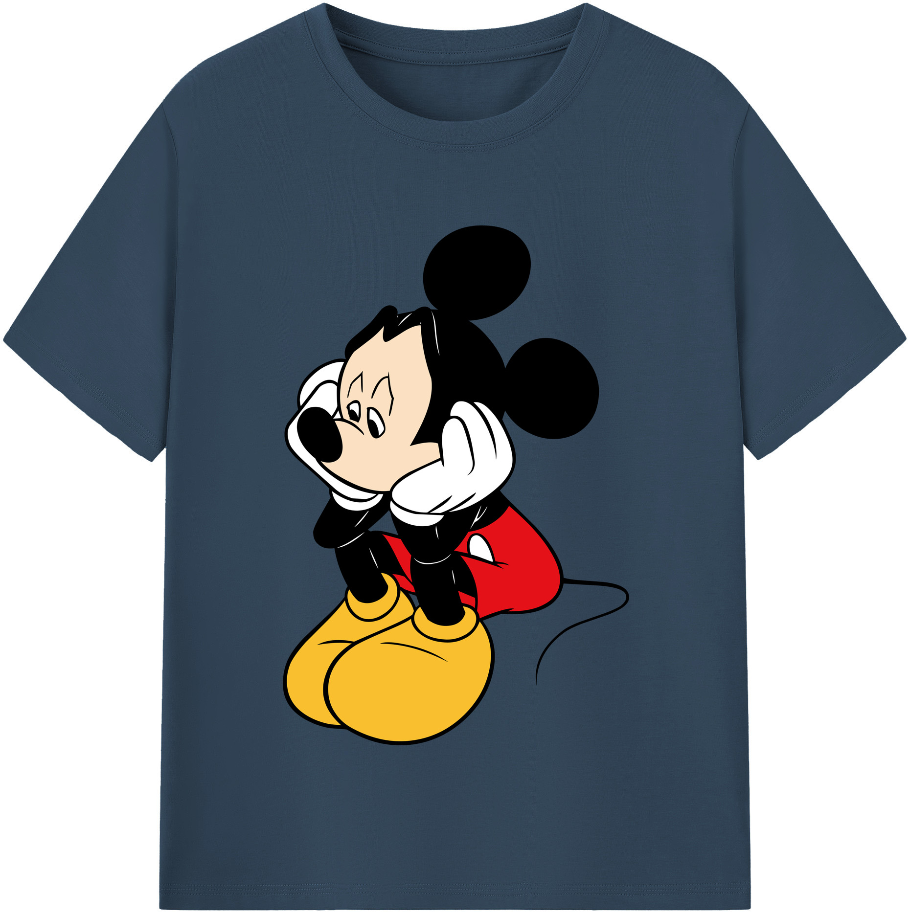 （画像用） ミッキーマウス Mickey Mouse 綿100％半袖Tシャツ（フロントプリント）