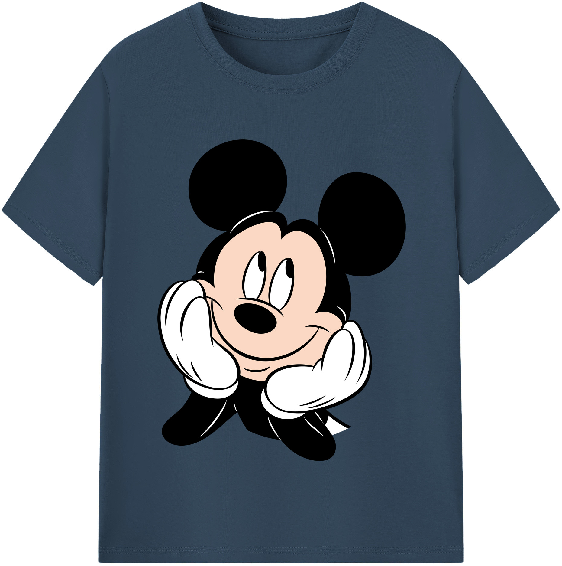（画像用） ミッキーマウス Mickey Mouse 綿100％半袖Tシャツ（フロントプリント）