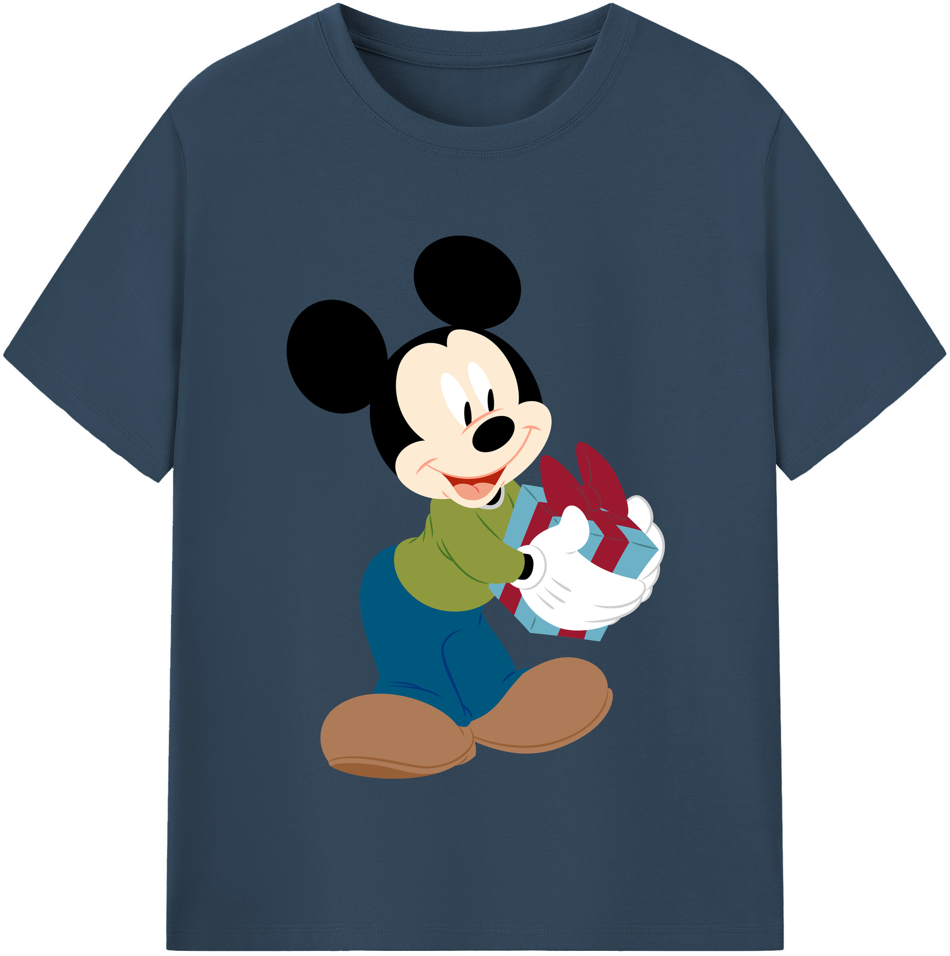（画像用） ミッキーマウス Mickey Mouse 綿100％半袖Tシャツ（フロントプリント）