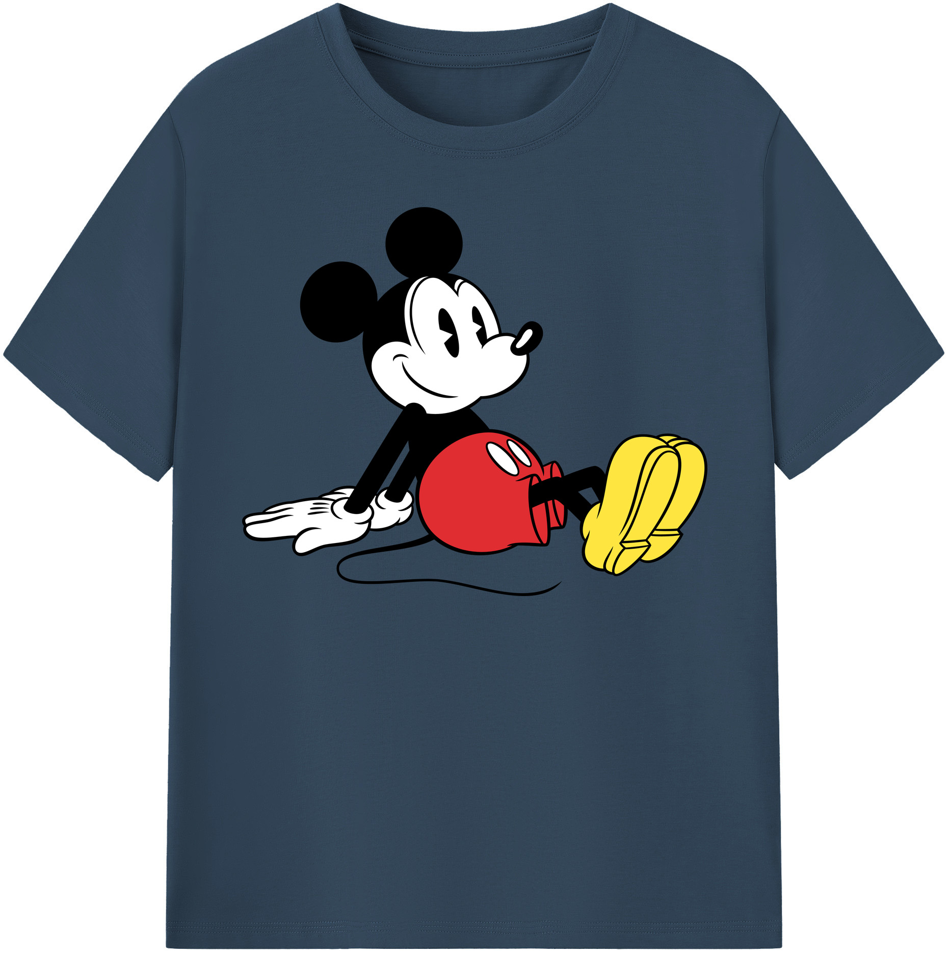 （画像用） ミッキーマウス Mickey Mouse 綿100％半袖Tシャツ（フロントプリント）