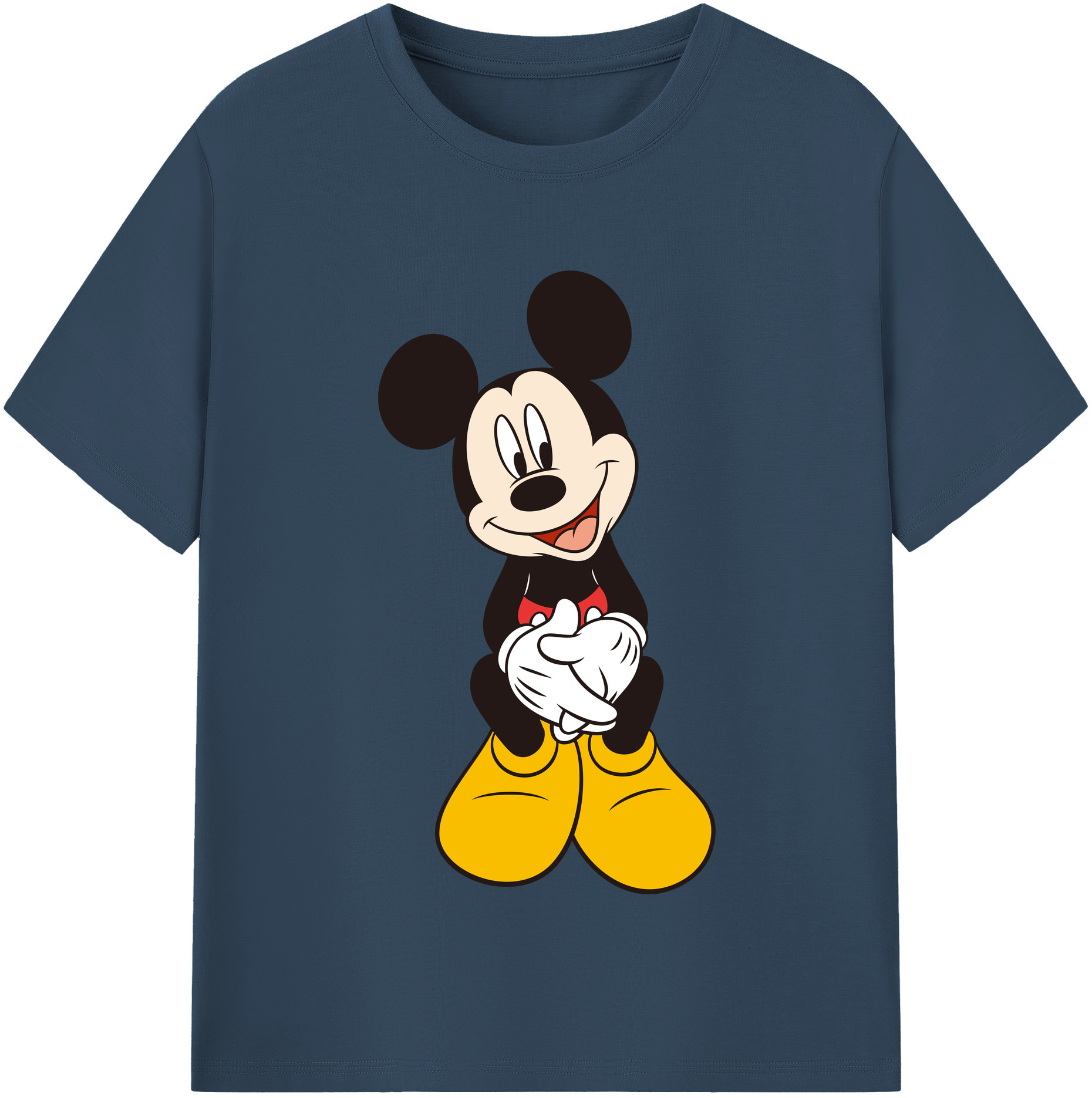 （画像用） ミッキーマウス Mickey Mouse 綿100％半袖Tシャツ（フロントプリント）