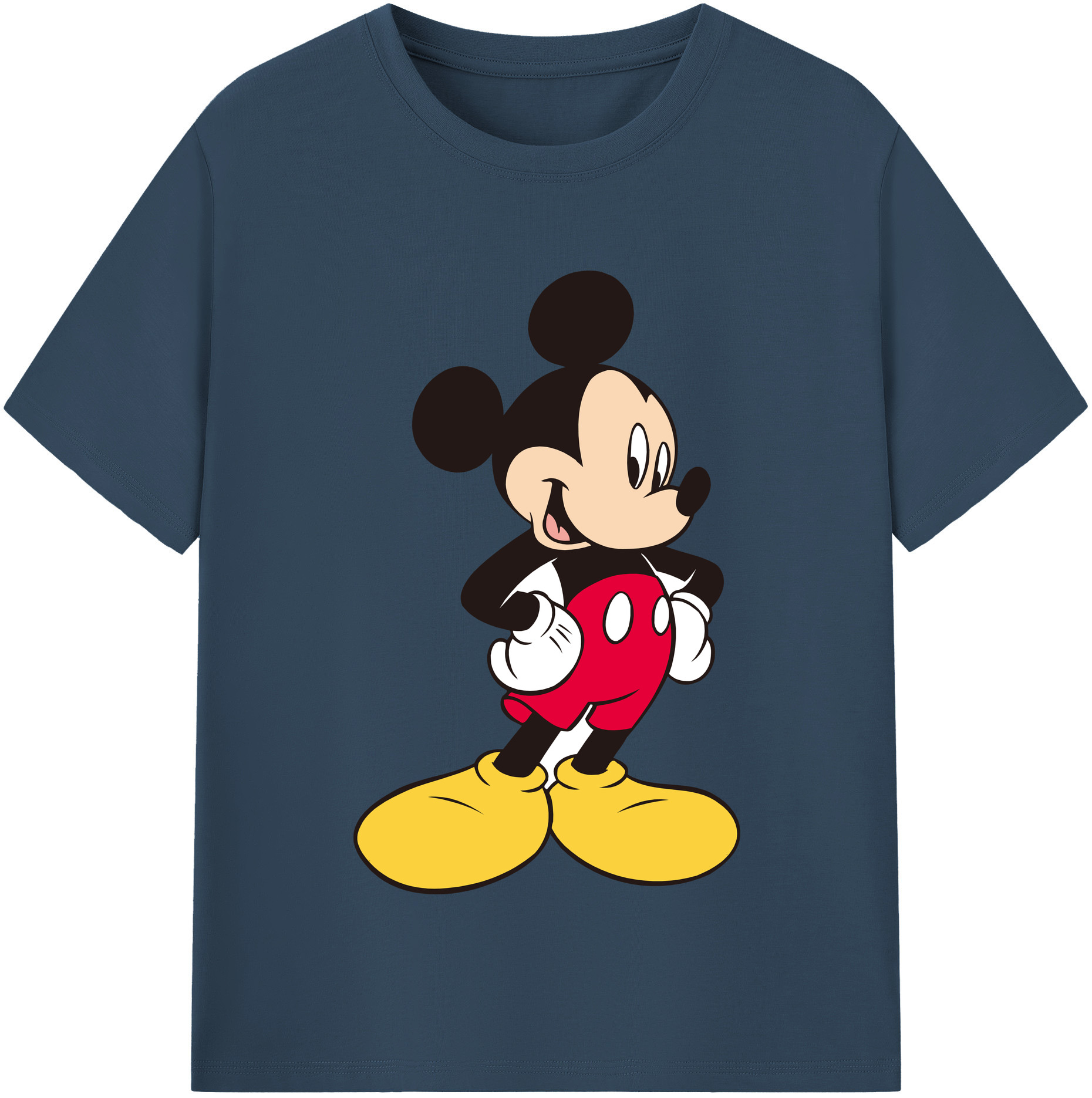 （画像用） ミッキーマウス Mickey Mouse 綿100％半袖Tシャツ（フロントプリント）