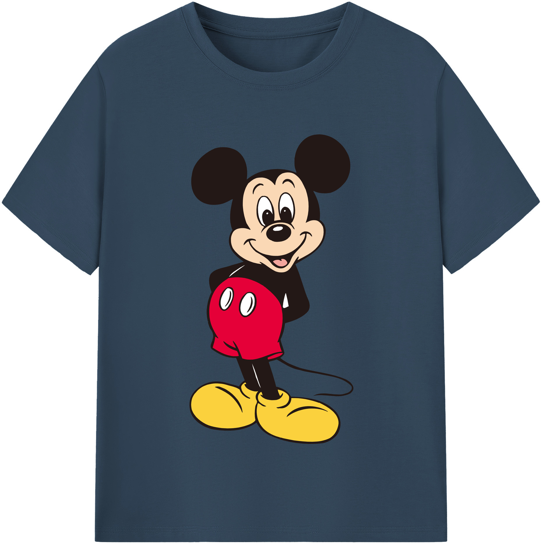 （画像用） ミッキーマウス Mickey Mouse 綿100％半袖Tシャツ（フロントプリント）